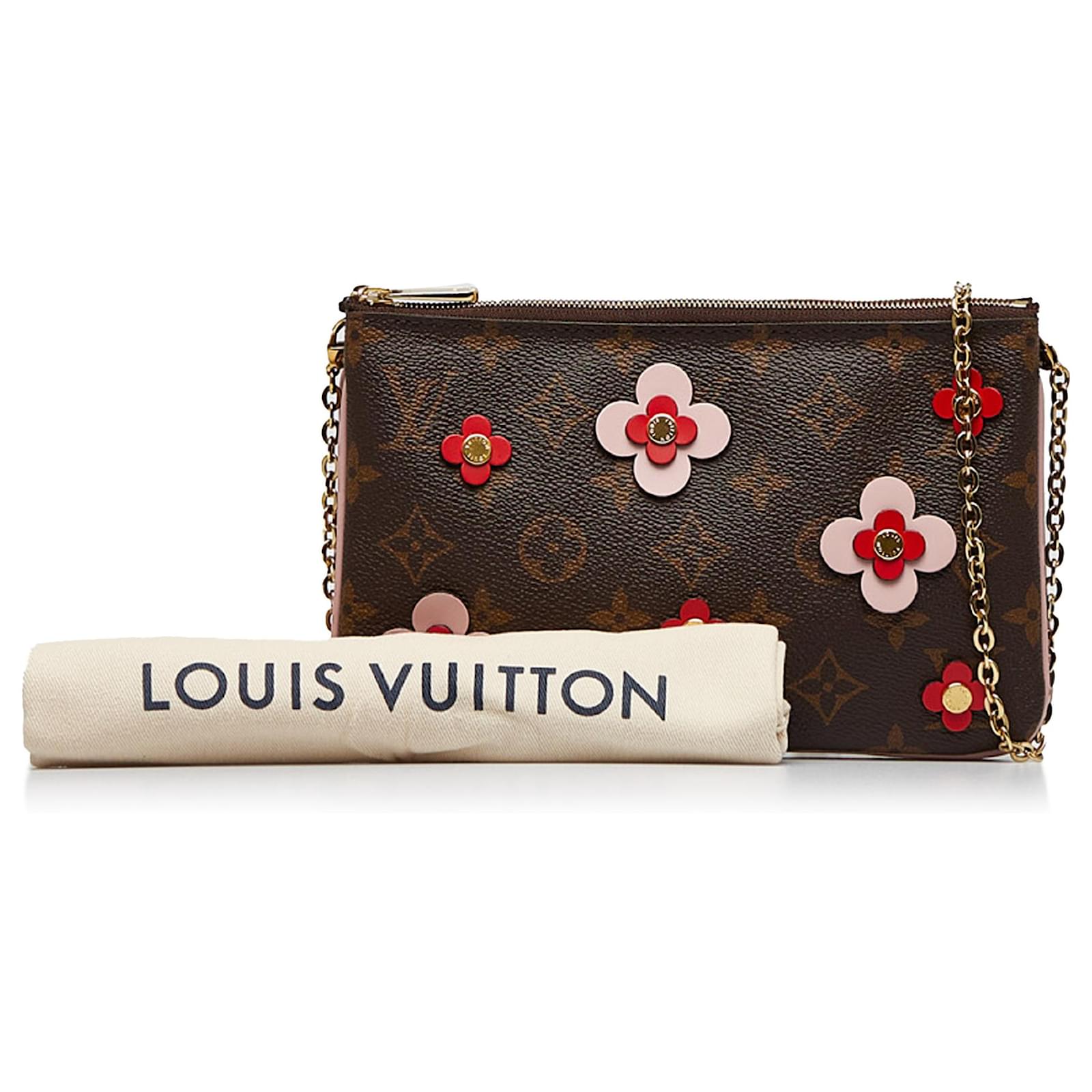 Louis Vuitton Brown Monogram Blooming Flowers Double Zip Louis Vuitton Brown Monogram Blooming Flowers Double Zip