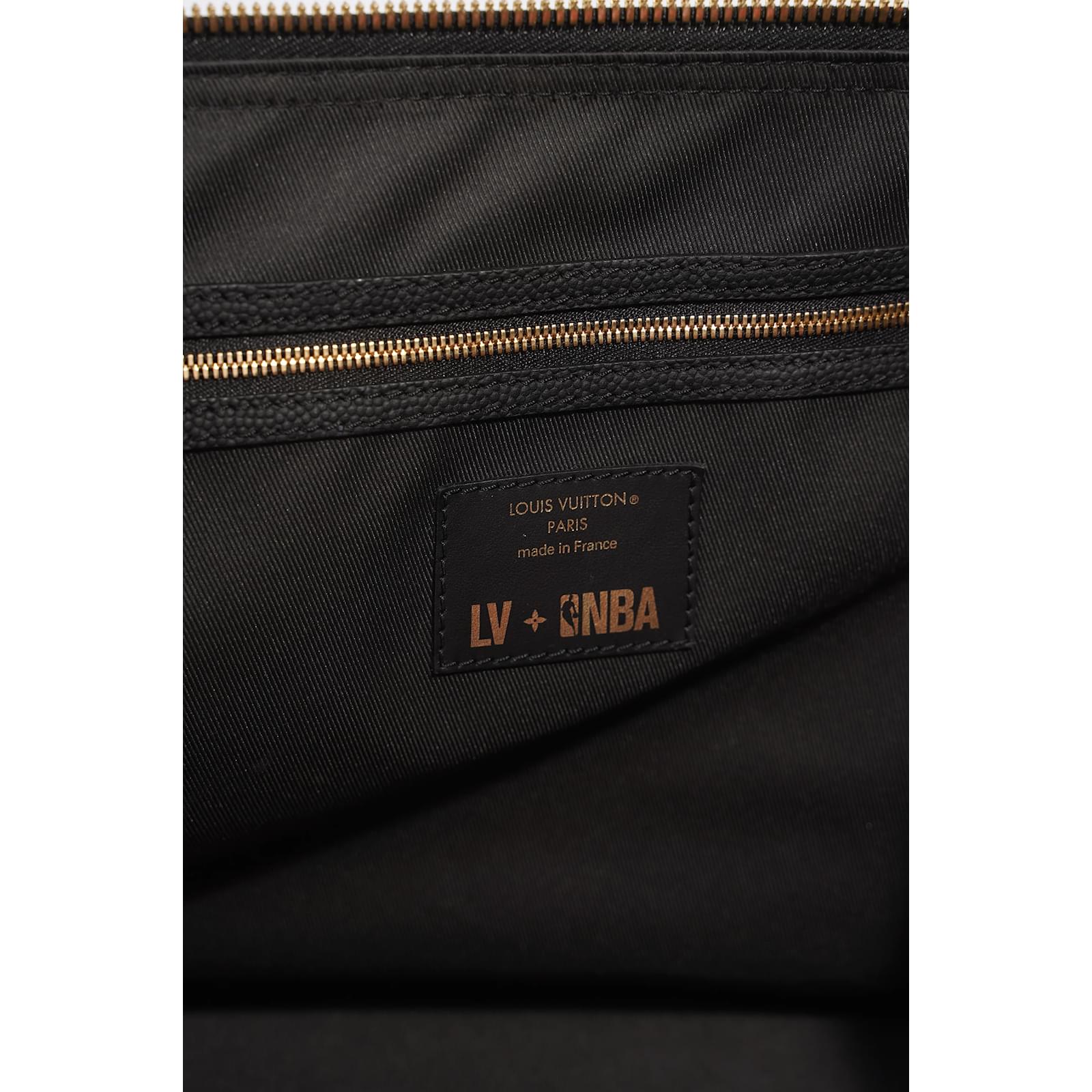 Travel Bag Louis Vuitton Louis Vuitton NBA S1 Black Keepall Bag Black Leather 50