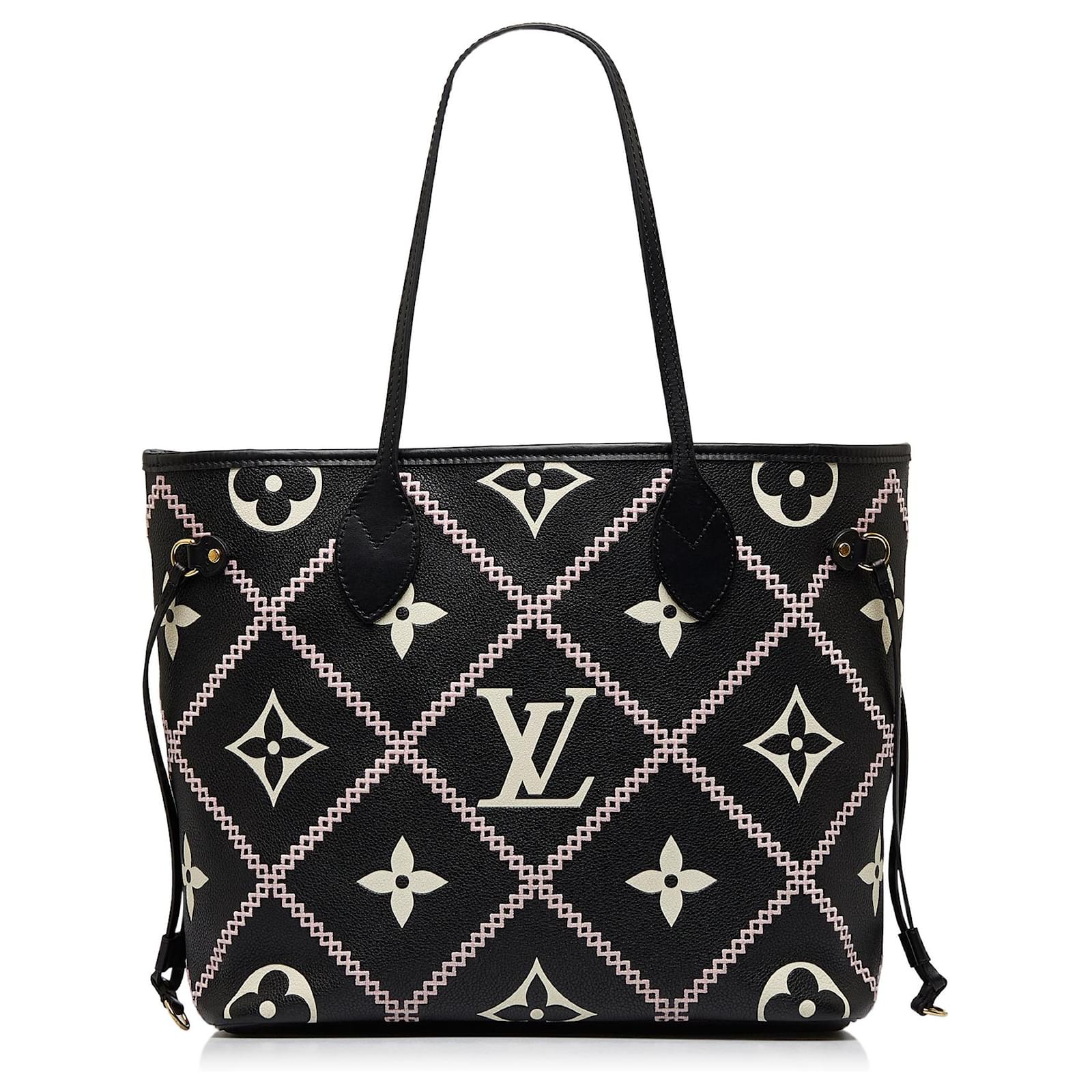Louis Vuitton Black Monogram Giant Empreinte Leather Neverfull MM Bag Louis  Vuitton