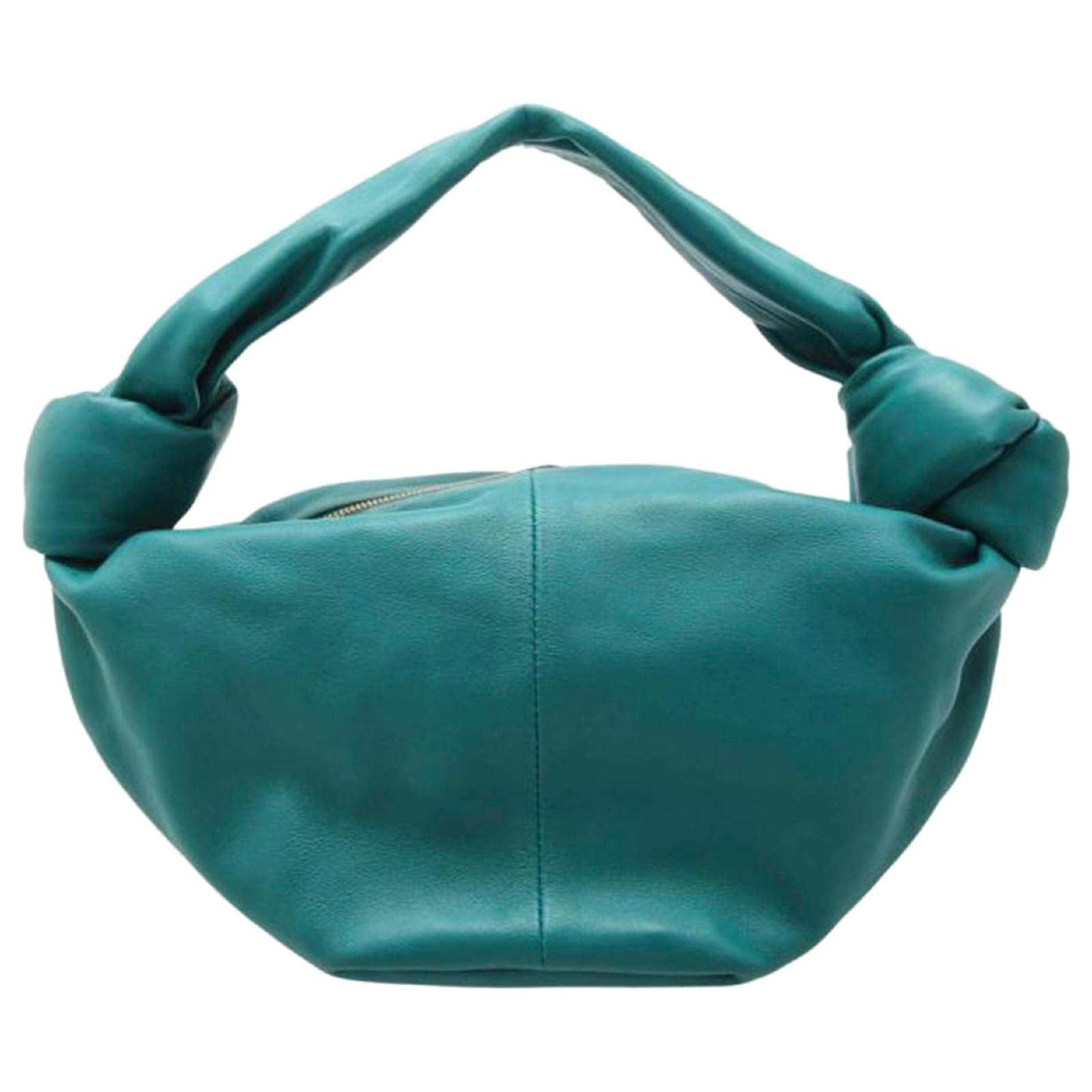 Bottega Veneta Green Double Knot Leather Handbag Pony-style calfskin  ref.1014146 - Joli Closet