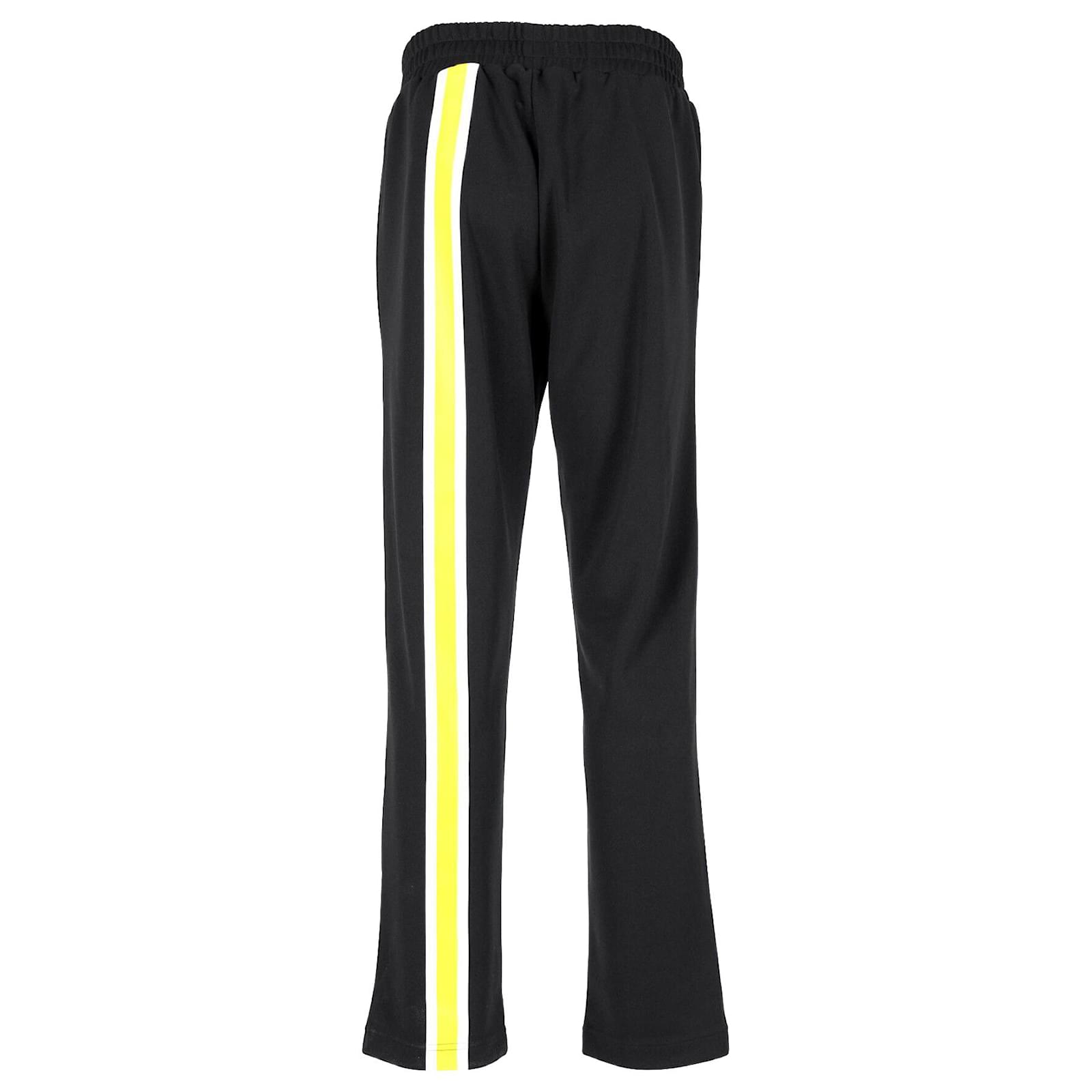 Palm Angels Contrast Stripe Logo Detail Track Pants in Black Polyester  ref.1014523 - Joli Closet