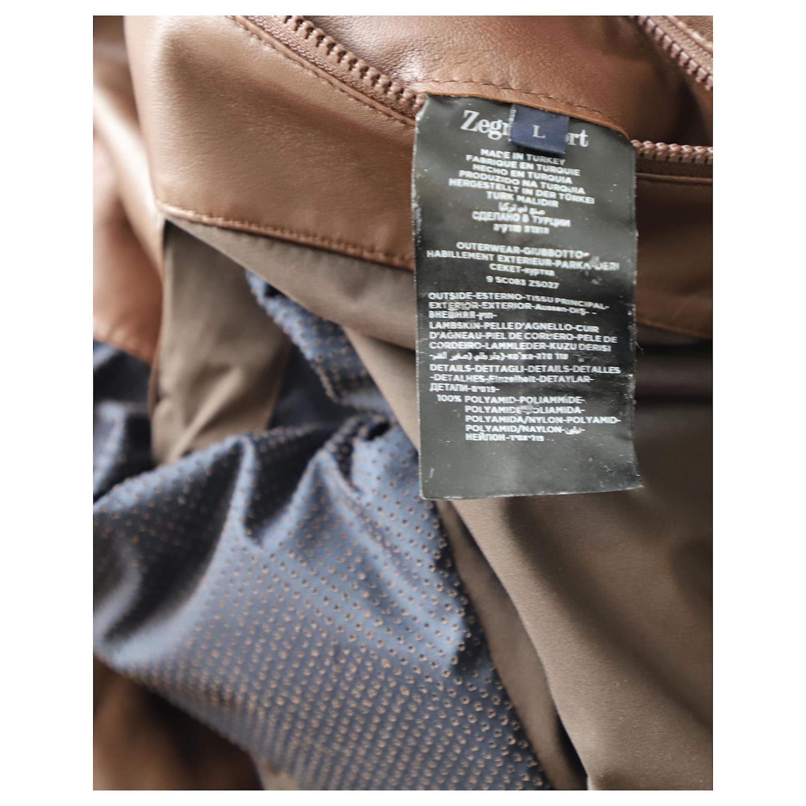 Ermenegildo Zegna Zegna Sport Biker Jacket in Brown Leather Ermenegildo Zegna Zegna Sport Biker Jacket in Brown Leather