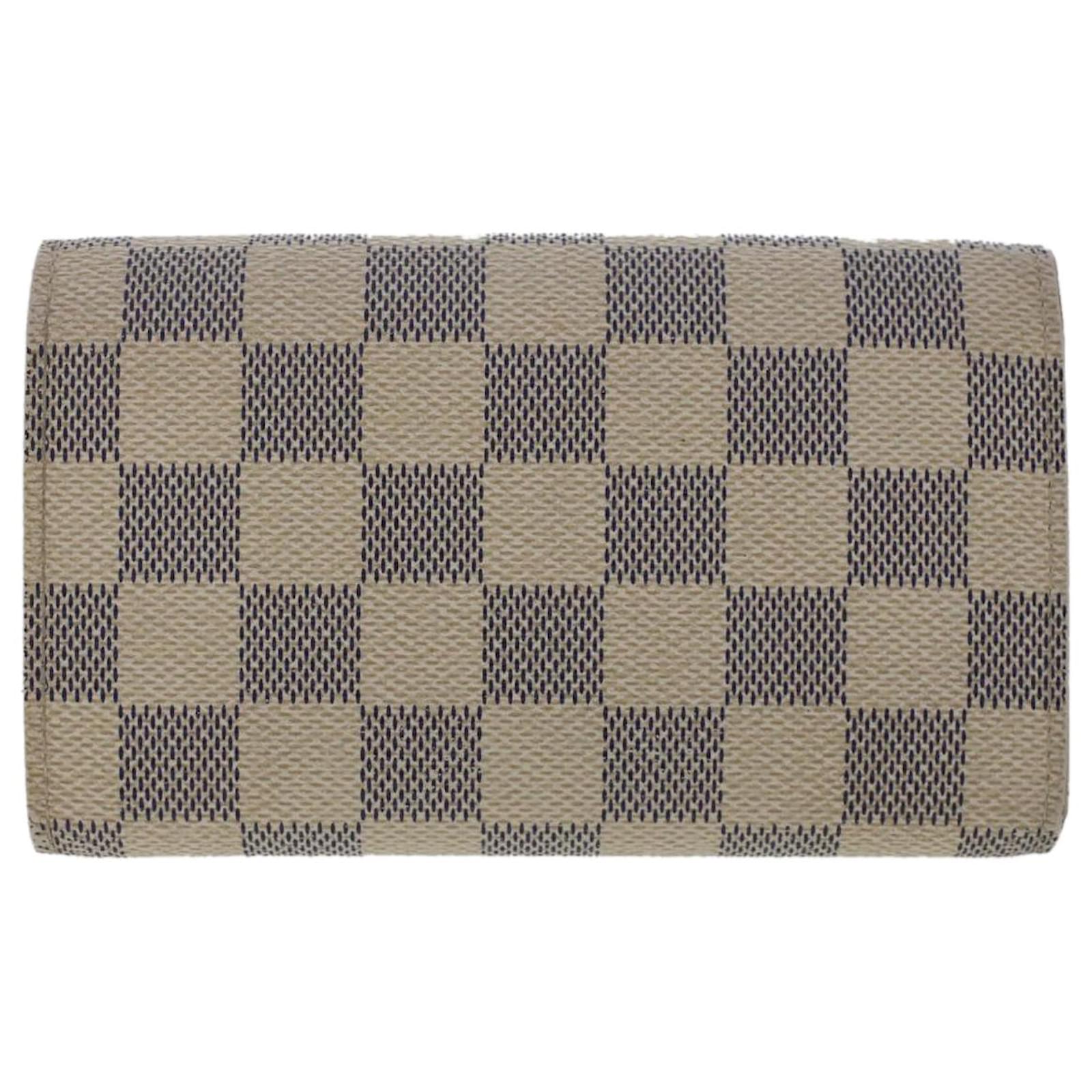 LOUIS VUITTON Damier Azur Portefeuille Tresol Wallet N61744 LV Auth 49193