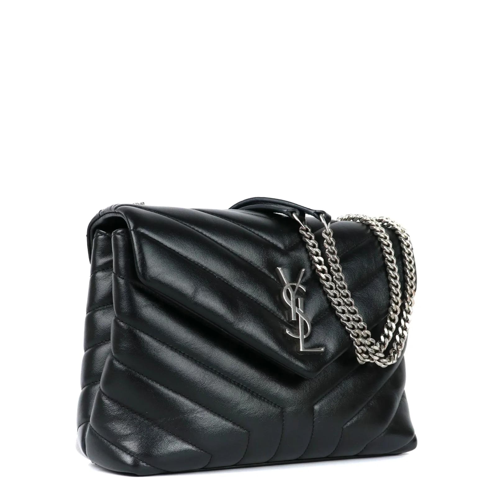 Saint Laurent Loulou Small Leather Shoulder Bag - Black