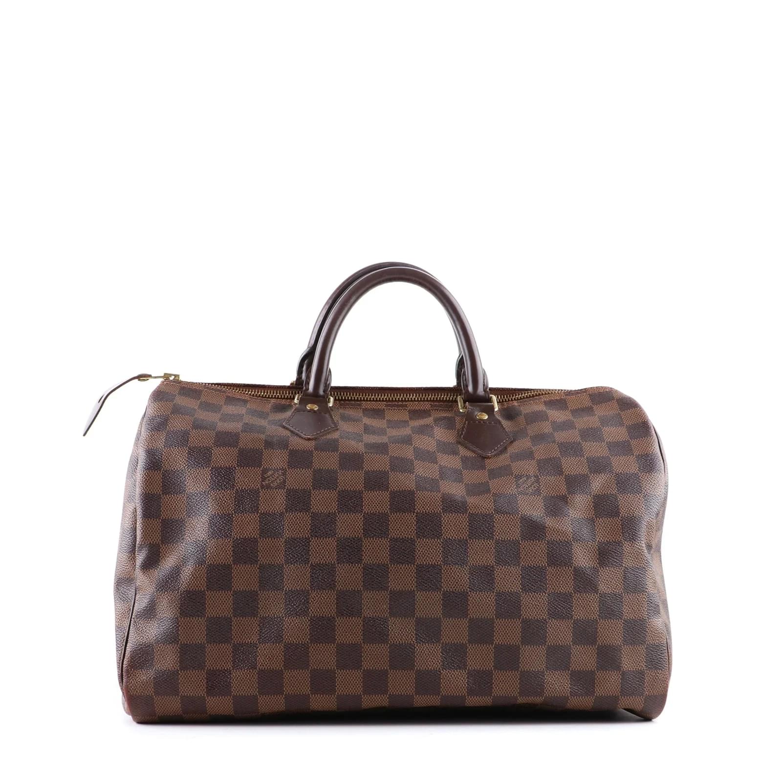 Louis Vuitton - Speedy 35 Darge checkerboard Brown Leather ref
