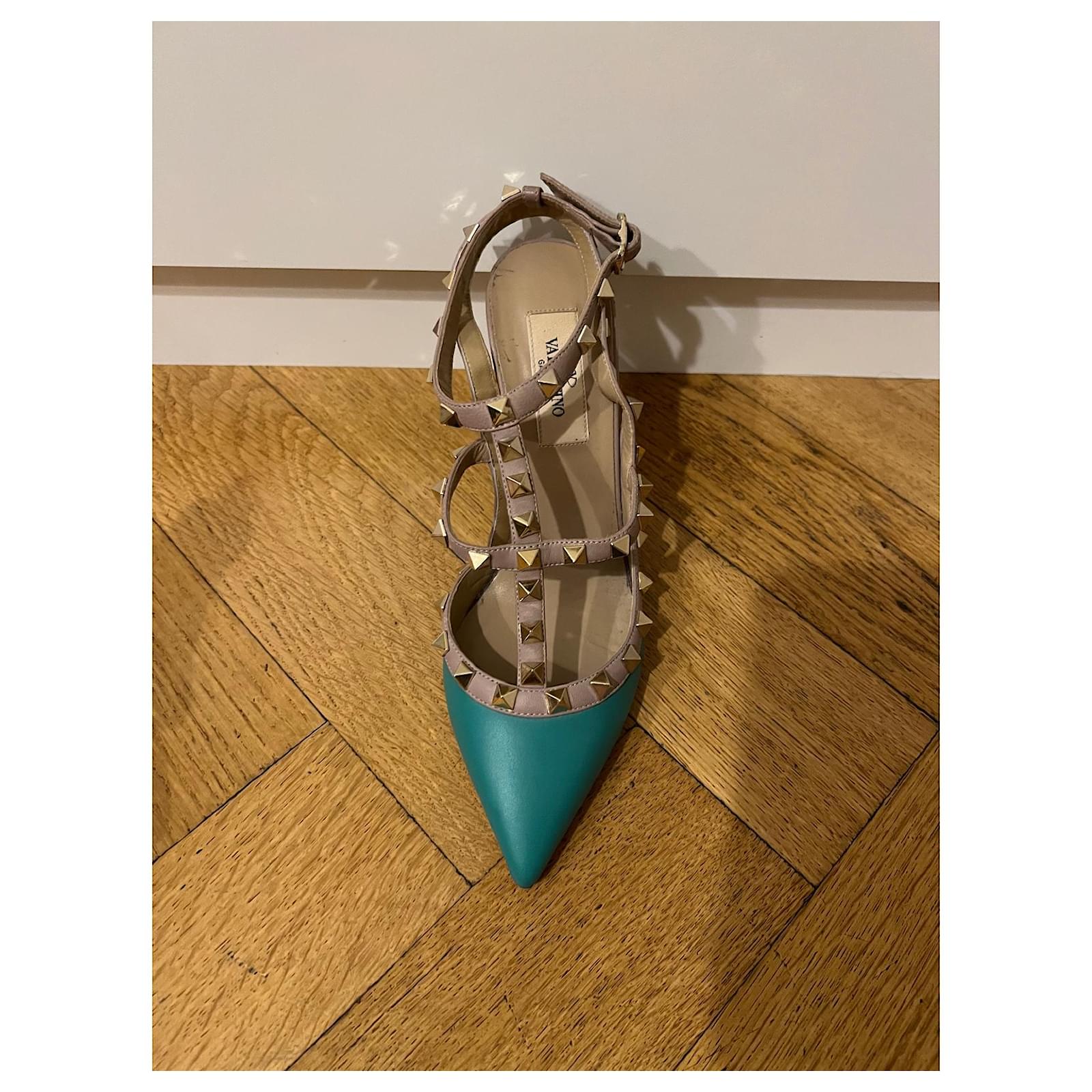 Valentino turquoise hot sale shoes