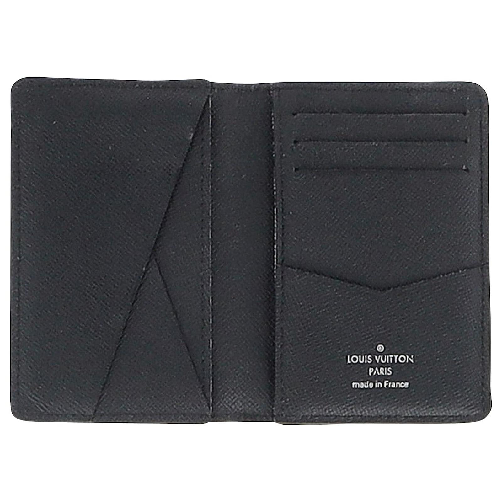 Louis Vuitton Pocket Organizer Card Holder Wallet - Black Epi Leather