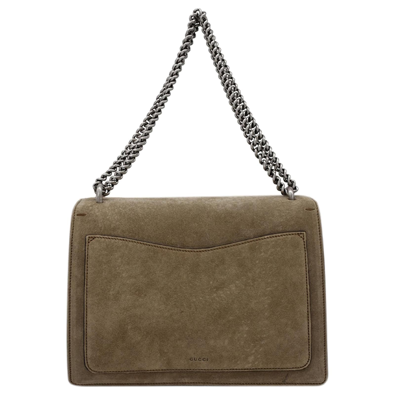 Gucci Dionysus Medium Chain Handbag in Beige Suede ref.1017596