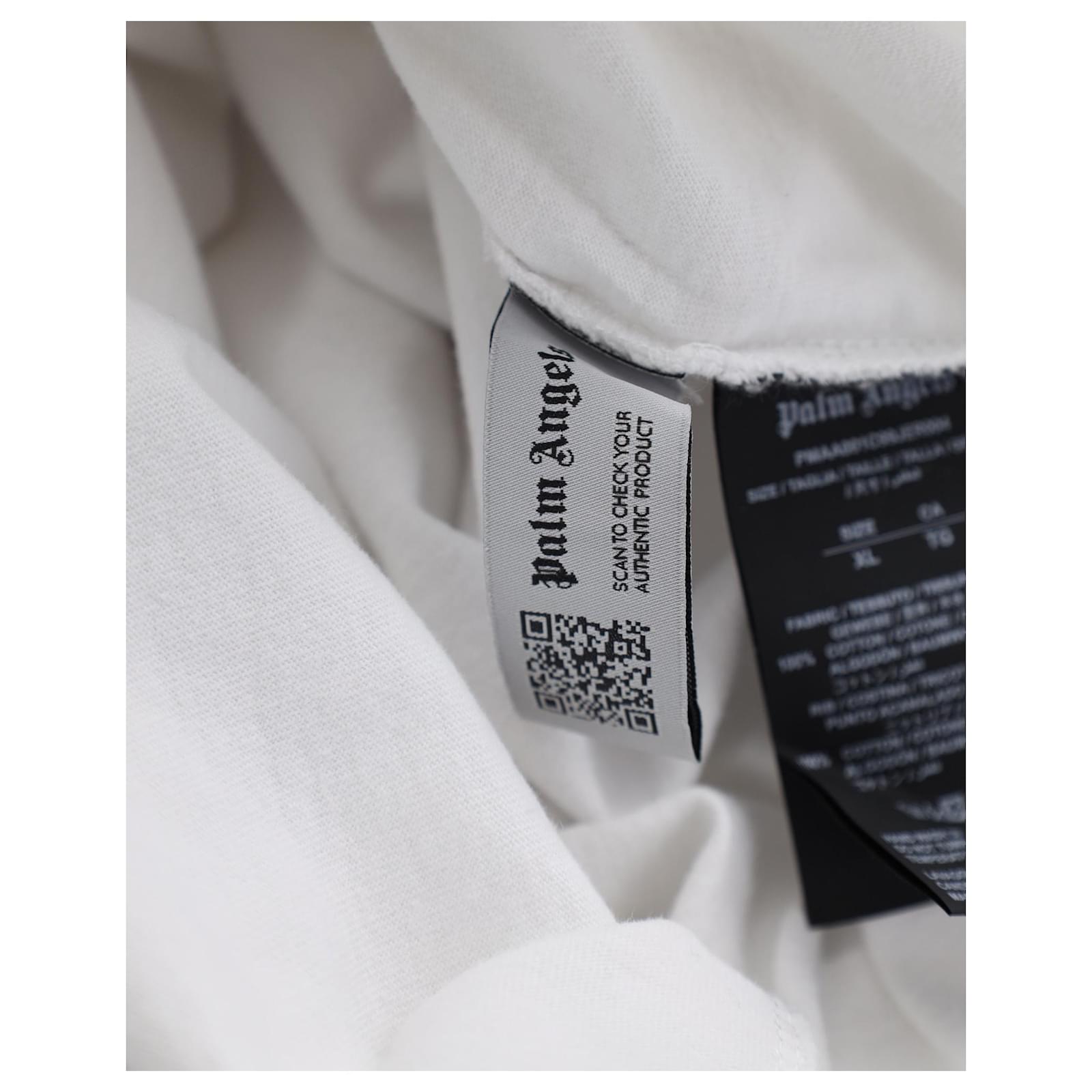 Camiseta Palm Angels London pulverizada em algodão branco