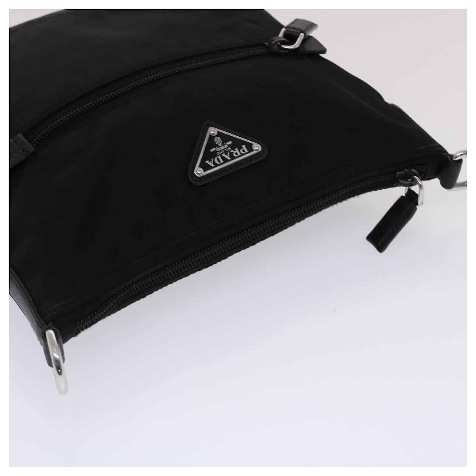 PRADA Shoulder Bag Nylon Black Auth ki3237 Joli Closet