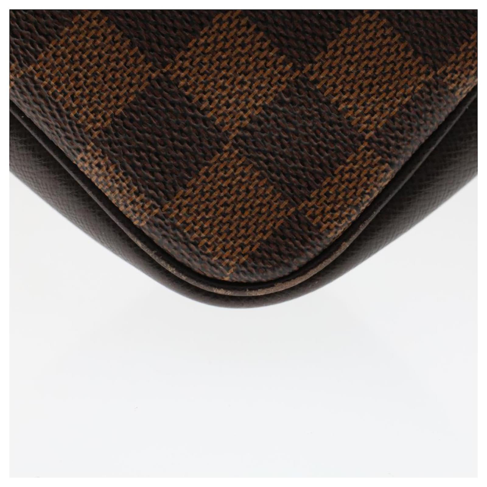 LOUIS VUITTON Damier Ebene Trousse makeup Pouch N51982 LV Auth 49219  ref.1019129 - Joli Closet