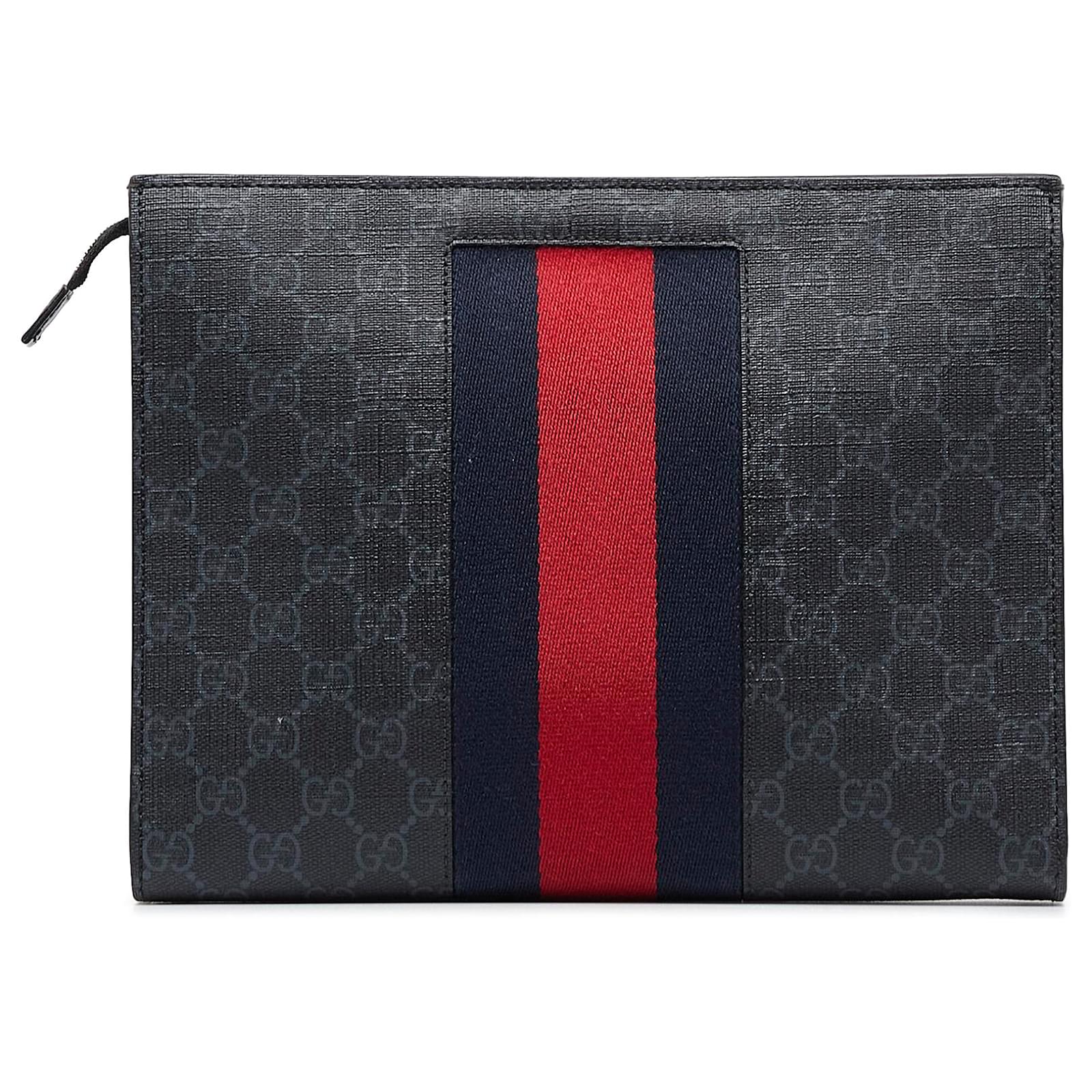 クラッチバッグ Gucci Black Gg Fabric Clutch Gucci - GG Supreme fabric clutch black - The Corner