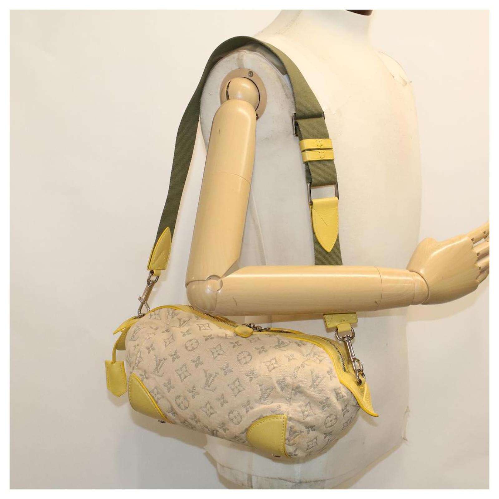 Louis Vuitton Jaune Monogram Denim Round Speedy Bag