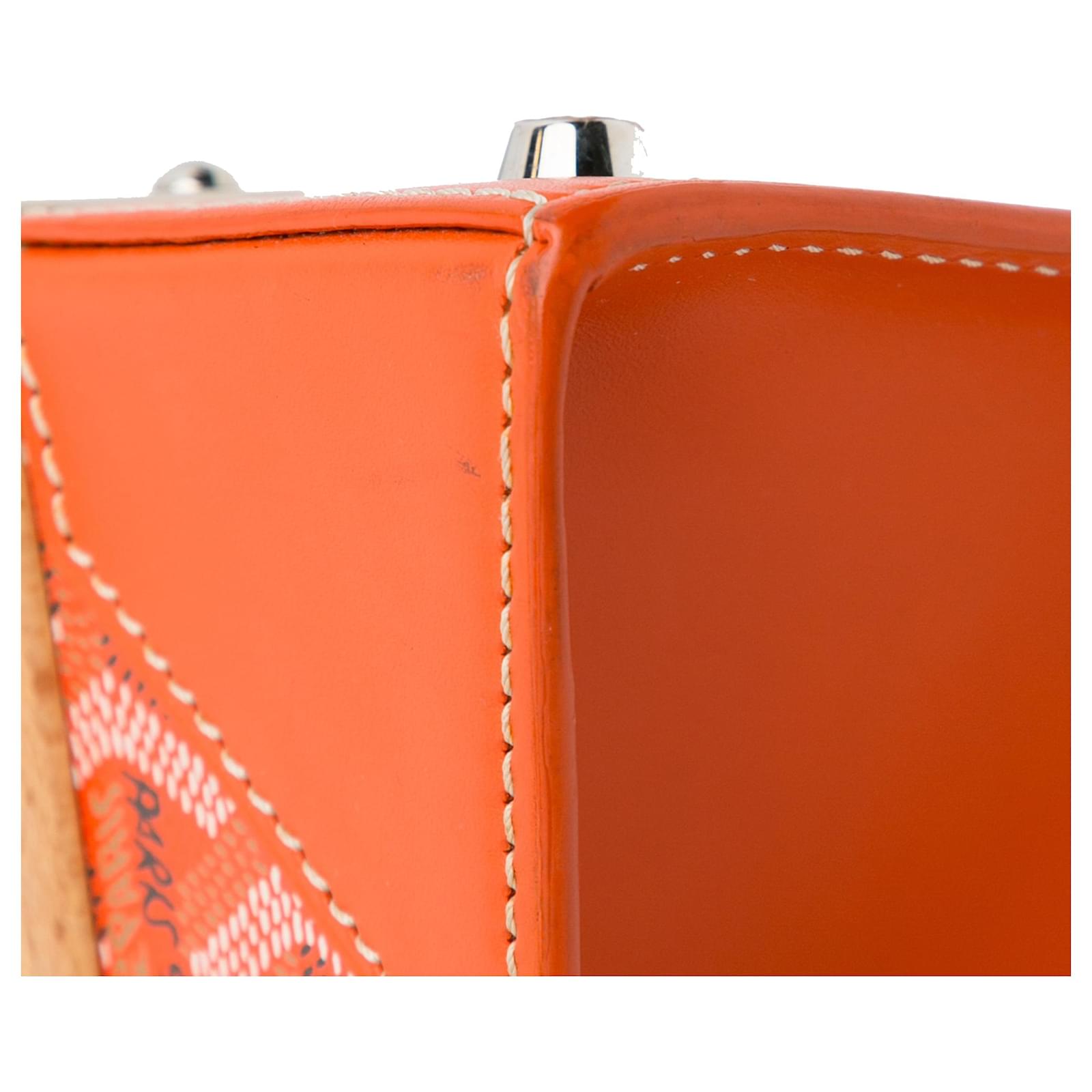 Goyard Orange Goyardine Saigon PM Leather Cloth Pony-style