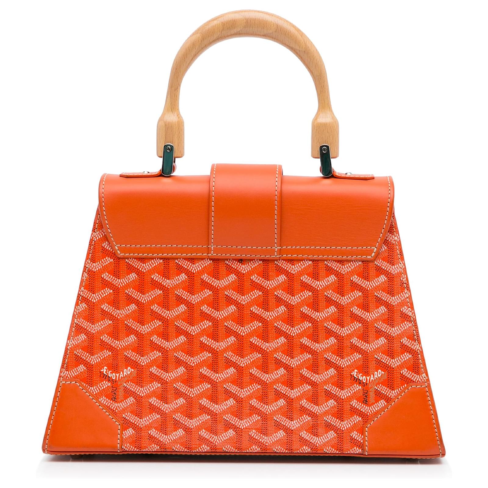 Goyard Saigon Top Handle Bag Coated Canvas with Leather PM at