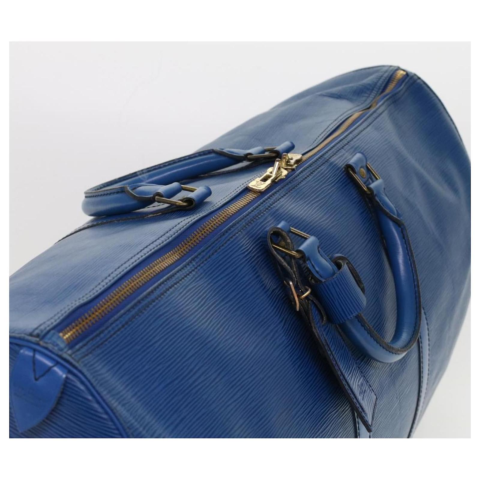 Louis Vuitton Epi Keepall 55 Boston Bag Blue M42955 LV Auth 49269 Leather  ref.1020999 - Joli Closet