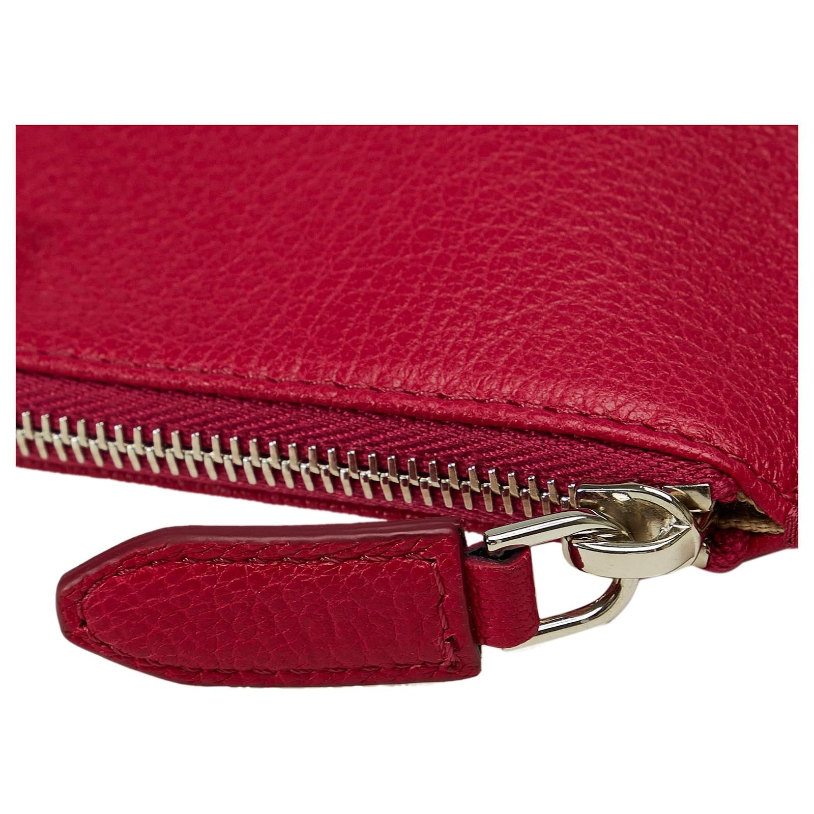 Givenchy Red Medium Antigona Envelope Clutch Bag Leather Pony