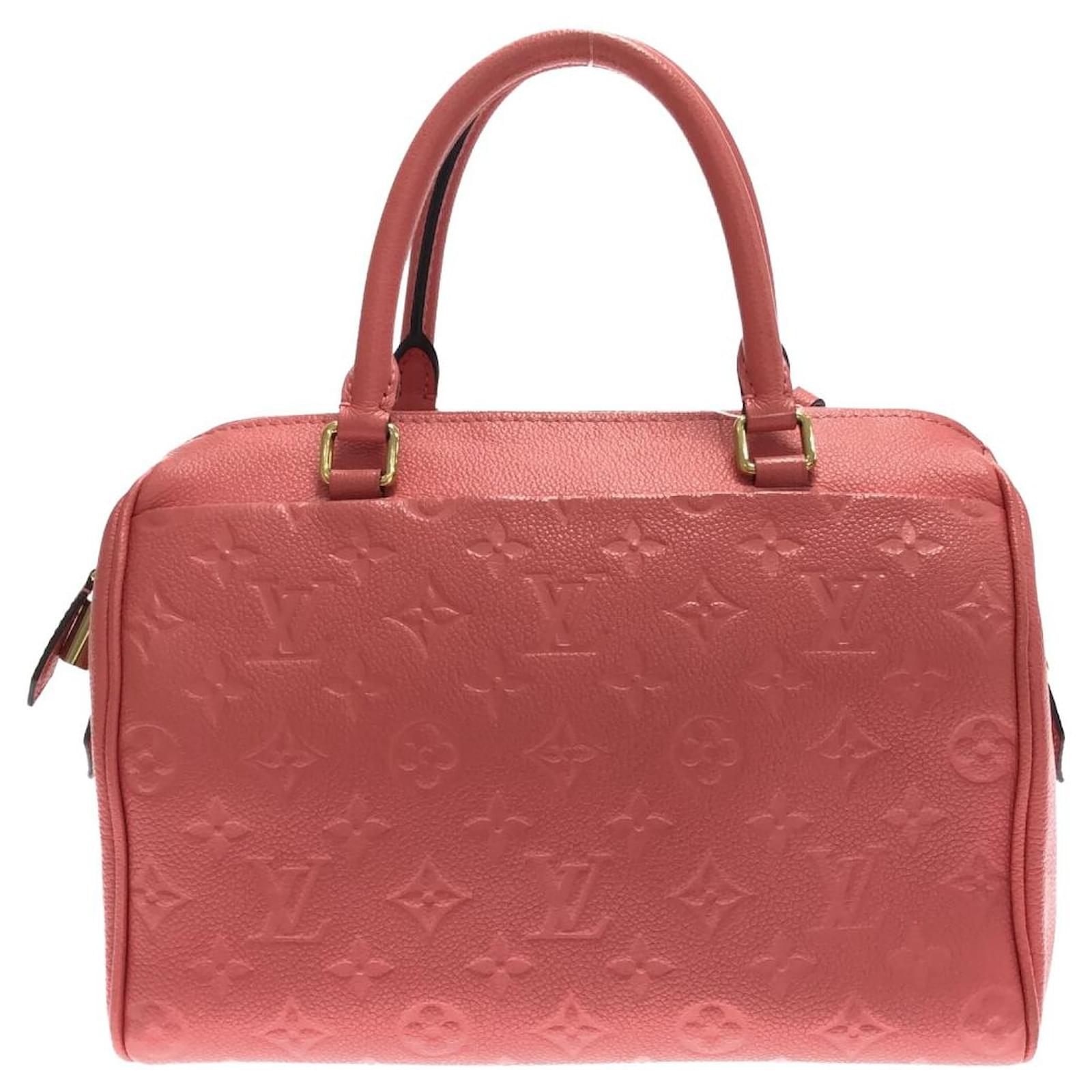 Red Louis Vuitton Monogram Empreinte Speedy Bandouliere 25 Boston Bag