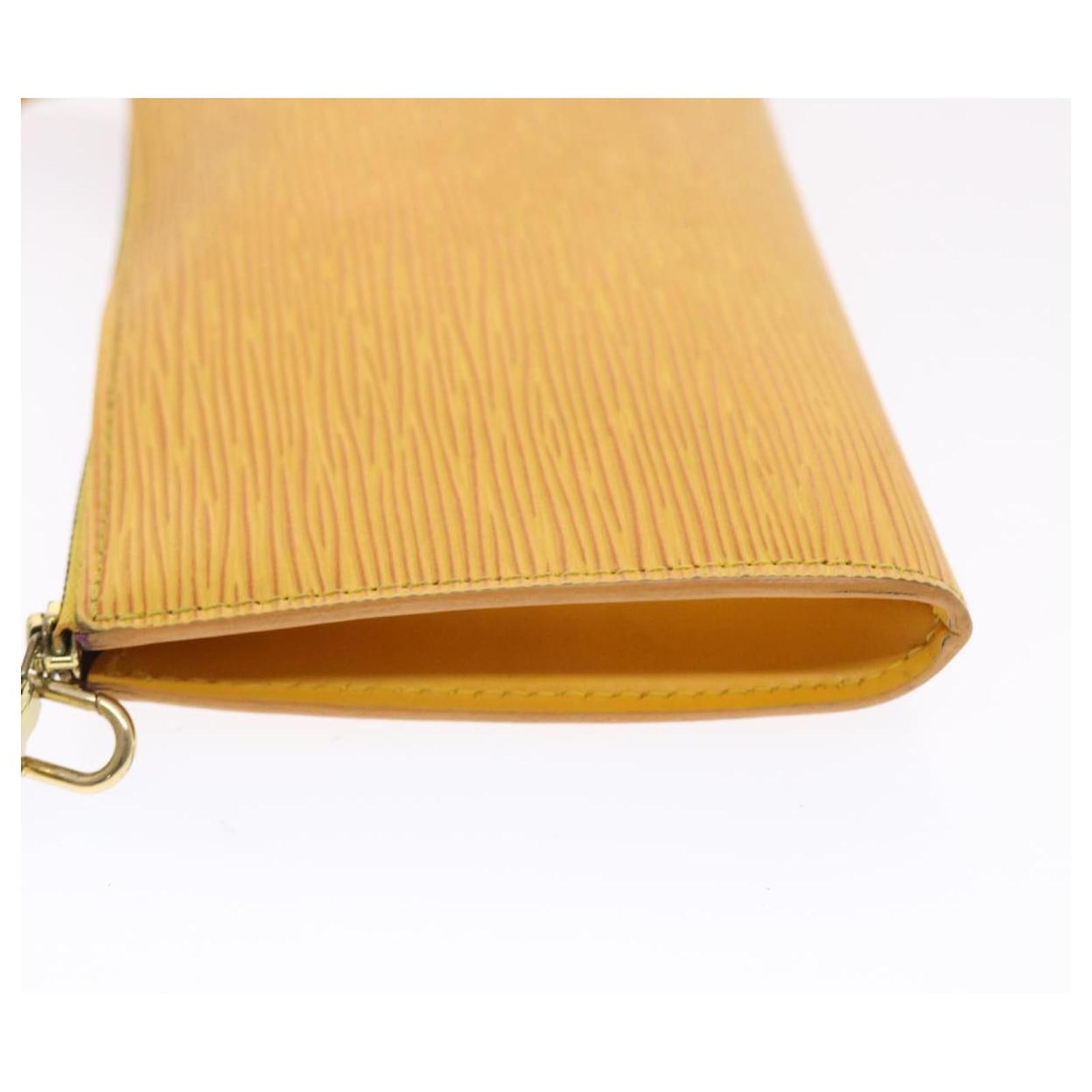 LOUIS VUITTON Epi Pochette Accessoires Pouch Yellow M52989 LV Auth 49339  Leather ref.1022335 - Joli Closet