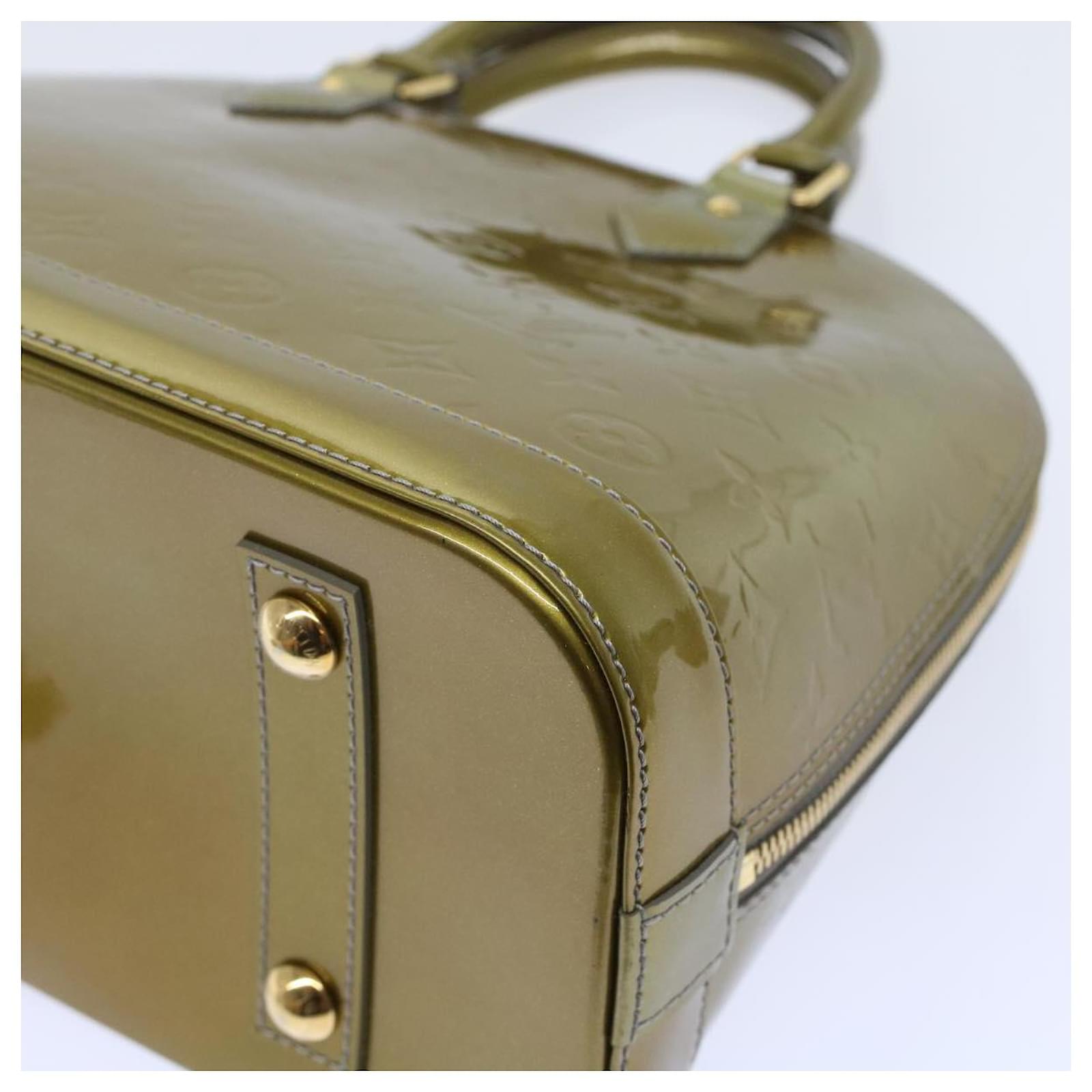 LOUIS VUITTON Monogram Vernis Alma PM Hand Bag Veil Bronze M91582 LV Auth  49346 Patent leather ref.1022466 - Joli Closet