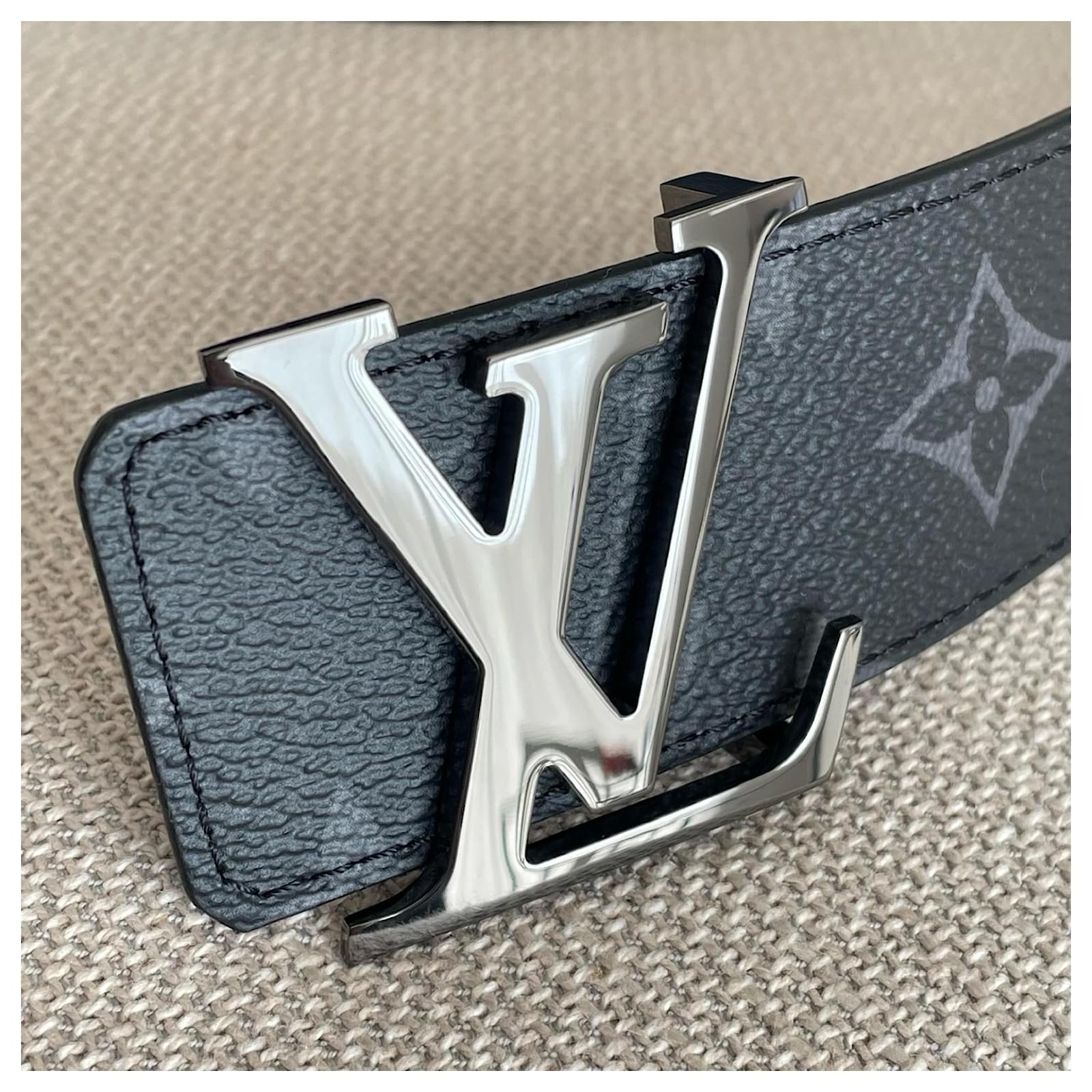 Louis Vuitton LV Initiales Silver Buckle Belt Monogram 40mm Brown/Black