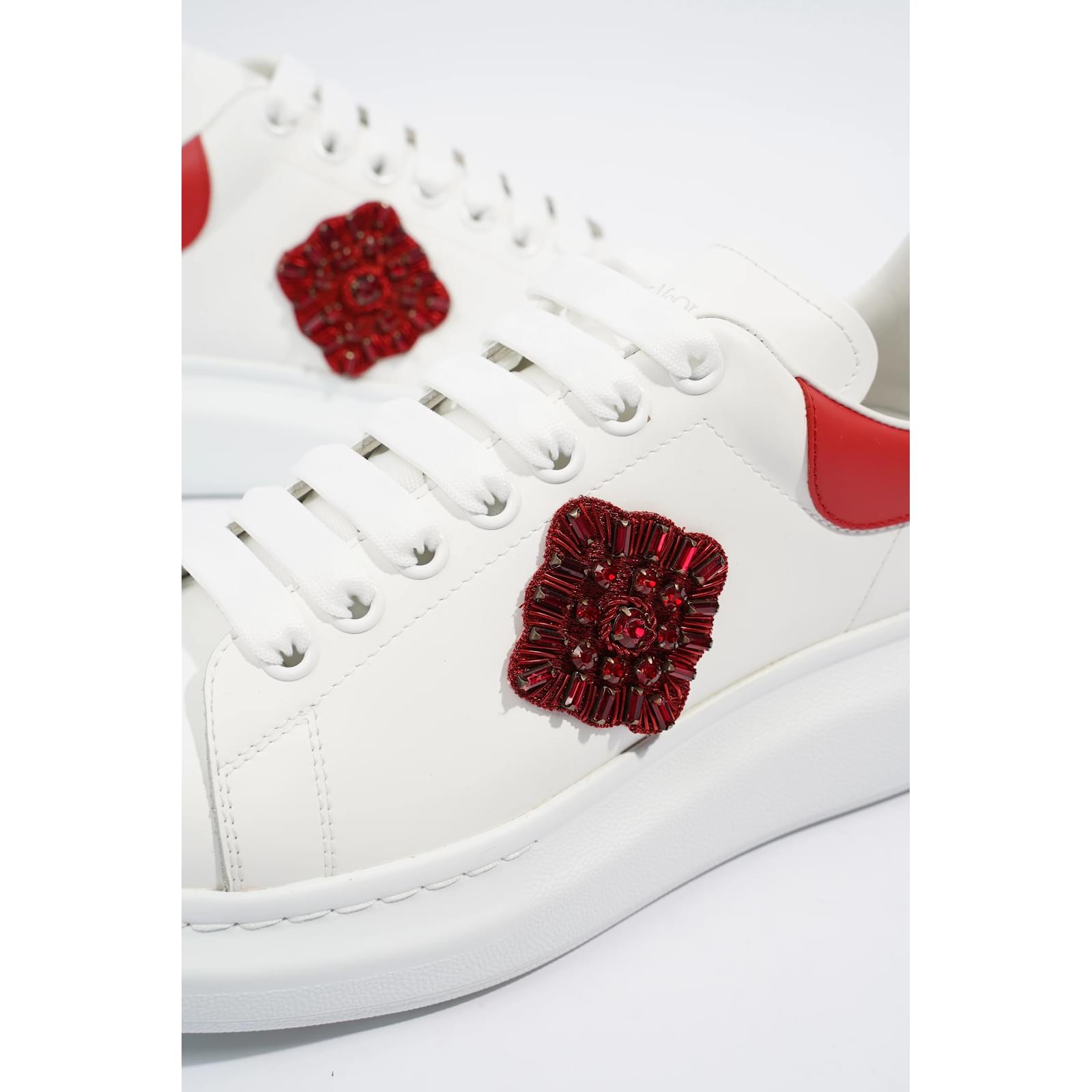 Mcqueen Red Alexander Mcqueen Sneakers With Flowers Alexander