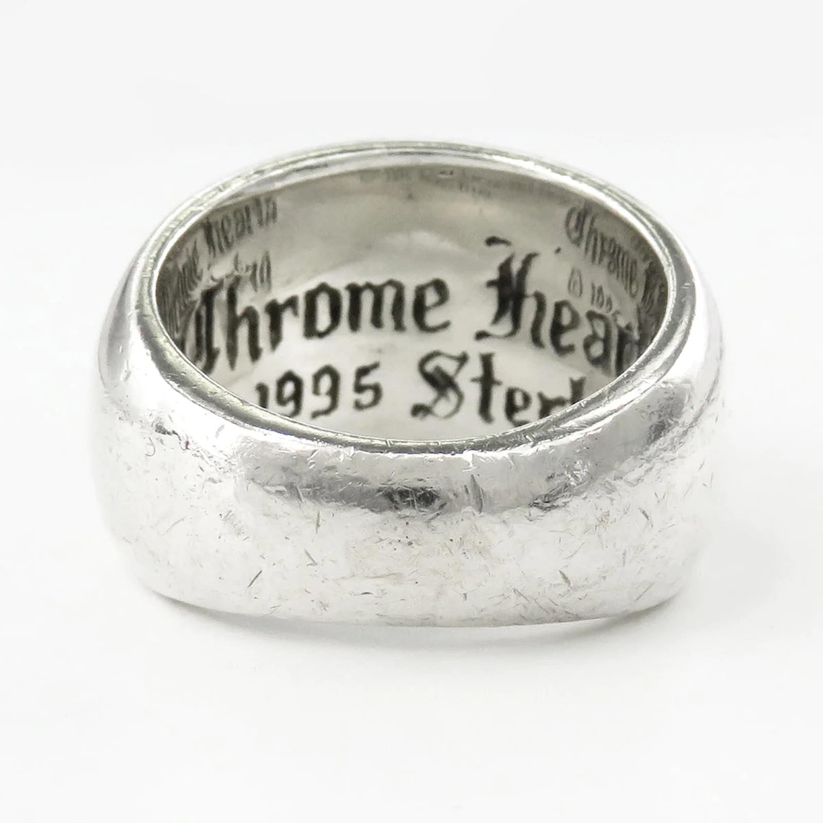 Chrome Hearts Heart Band Ring Silvery Silver Metal ref.JC1022819