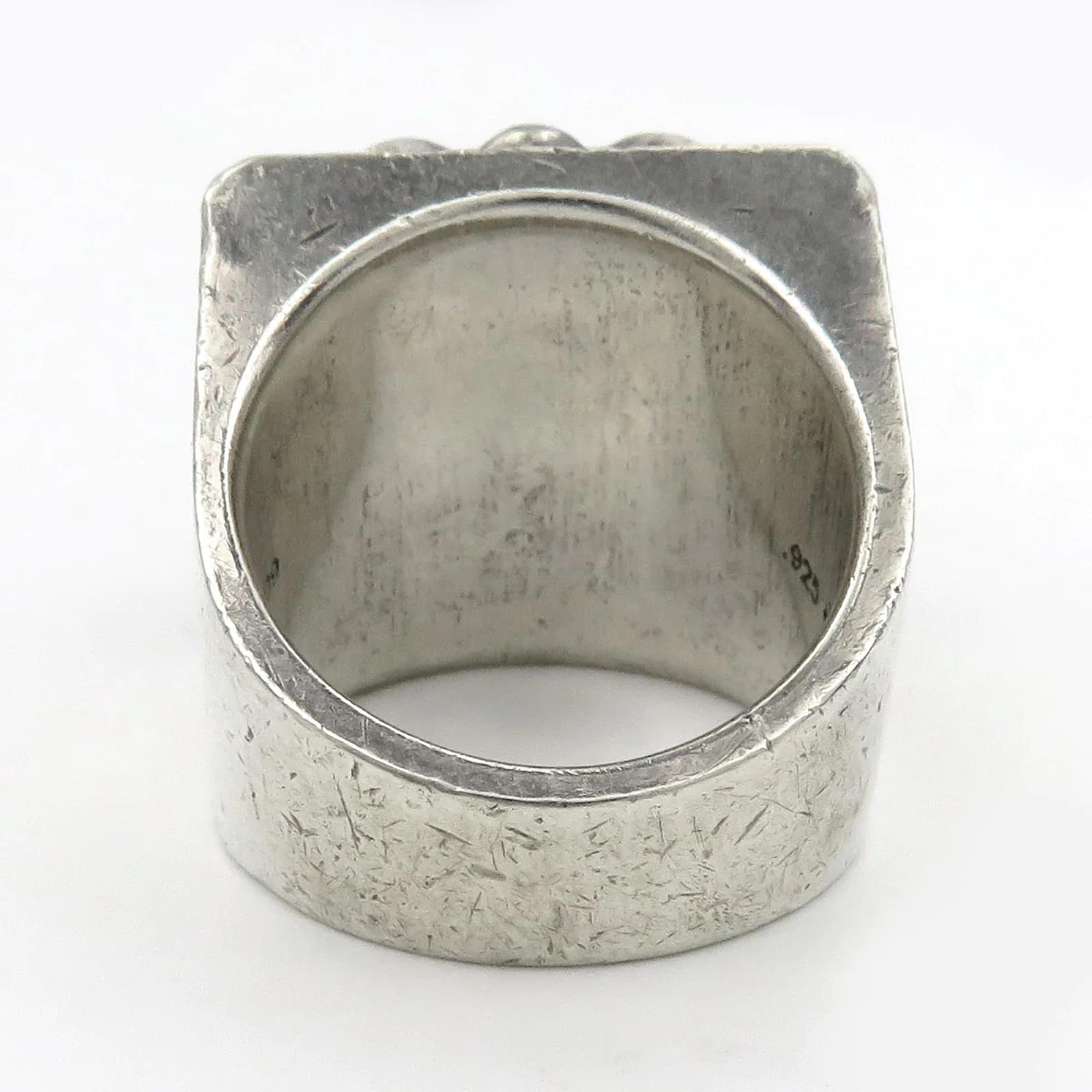 Chrome Hearts CH Plus Pyramid Ring Silvery Silver Metal ref