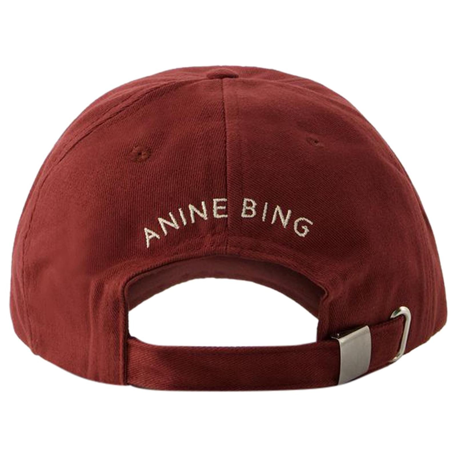 Jeremy Cap Anine Bing Cotton Dark Cherry Red Dark red ref