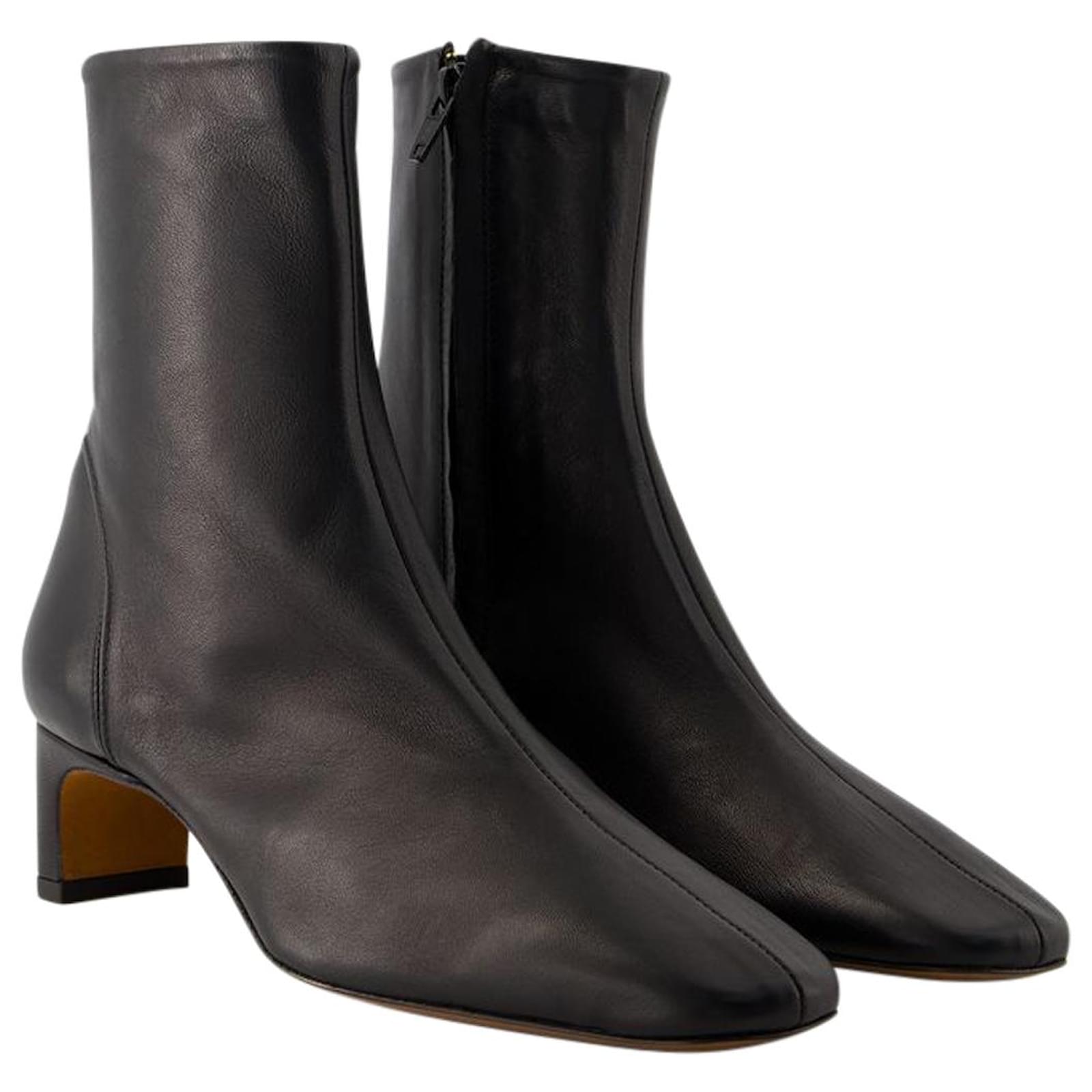 Doria Ankle Boots - Rouje - Leather - Black