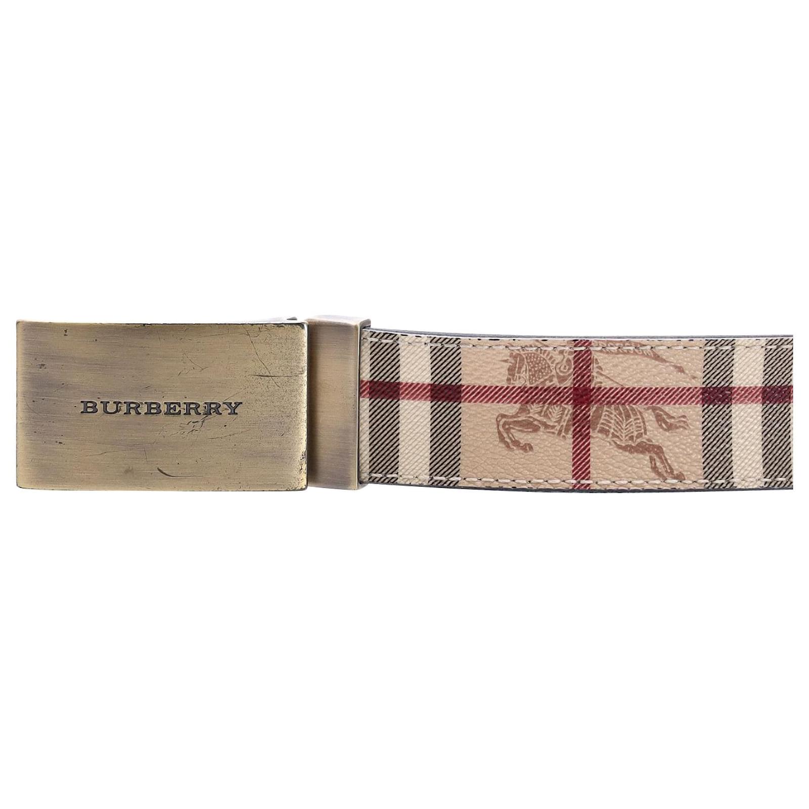 Burberry Check Pattern Belt in Multicolor Leather ref.1023357 - Joli Closet