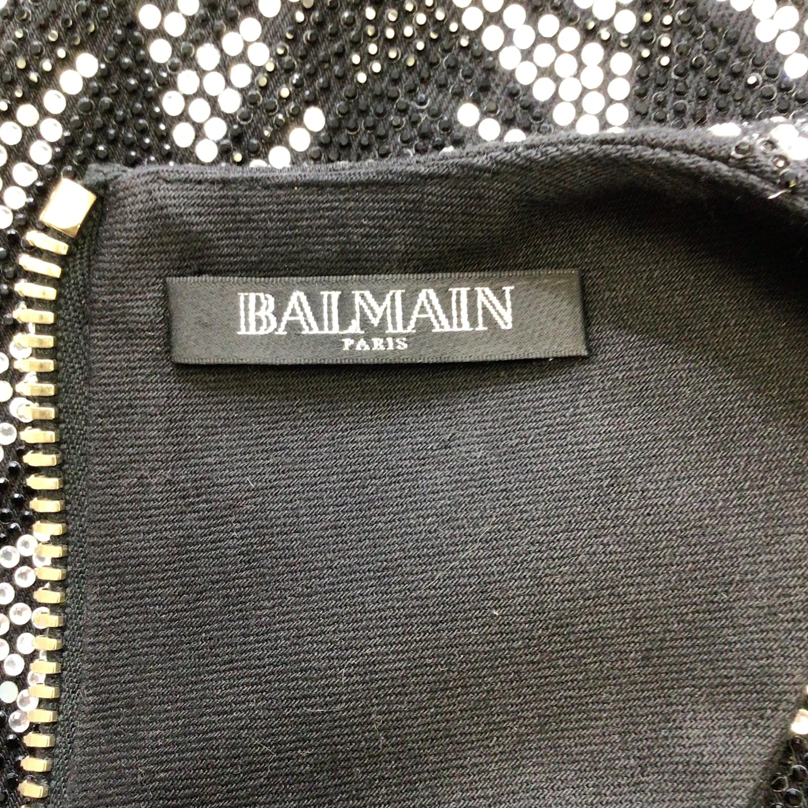 best fitting women's black dress pants Balmain Black Wool Cache-Coeur Blazer Dress with Gold Buttons