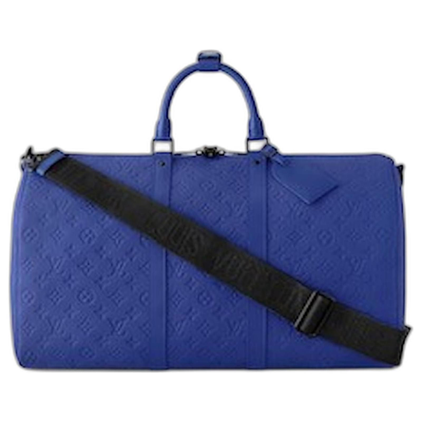 Louis Vuitton Keepall Bandouliere 50 Blau Leder Ref 1024684 Joli Closet louis-vuitton-keepall-bandouliere-50-blau-leder-ref-1024684-joli-closet
