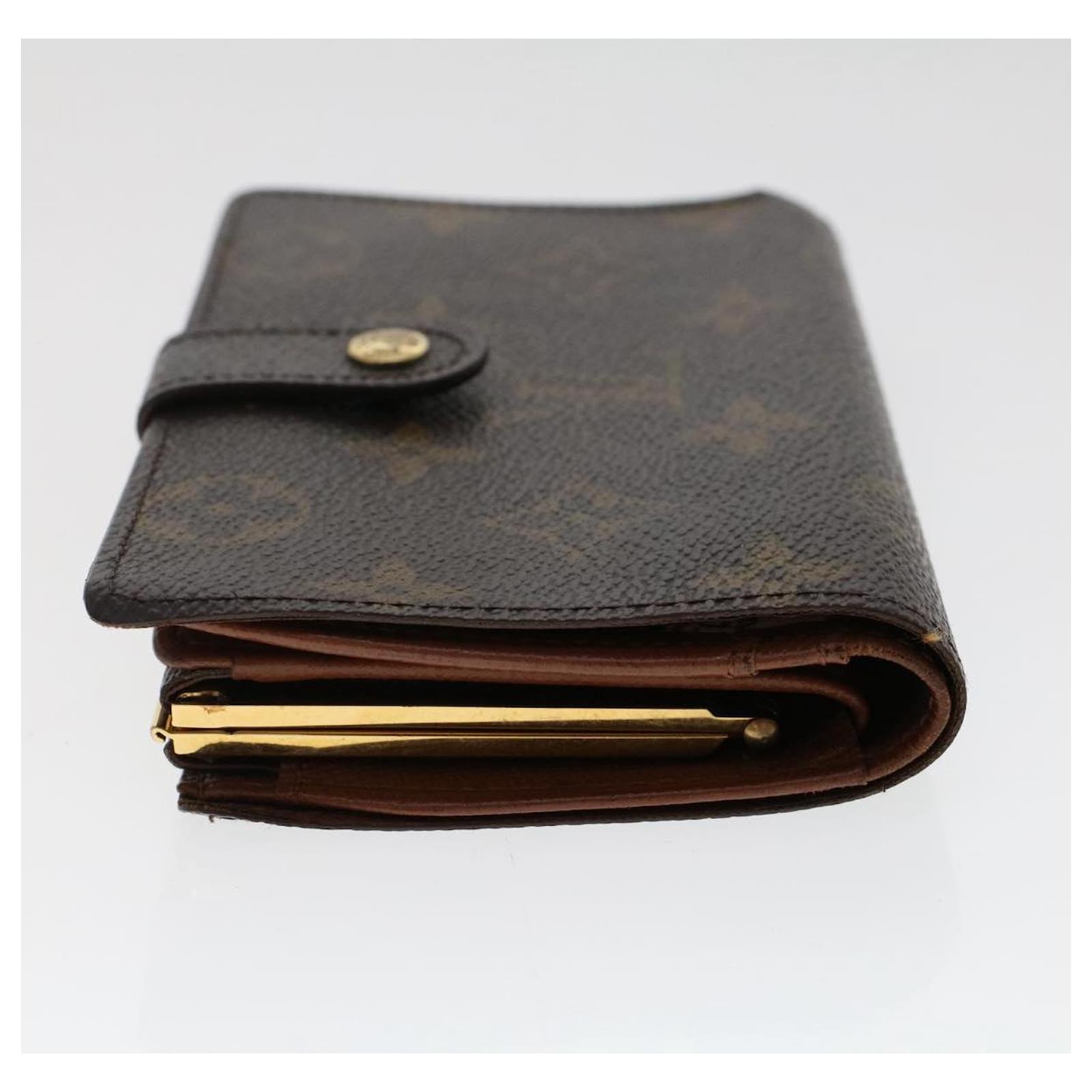 Louis Vuitton Clasp Wallet Portefeuille Viennois Brown Monogram M61674 in  2023