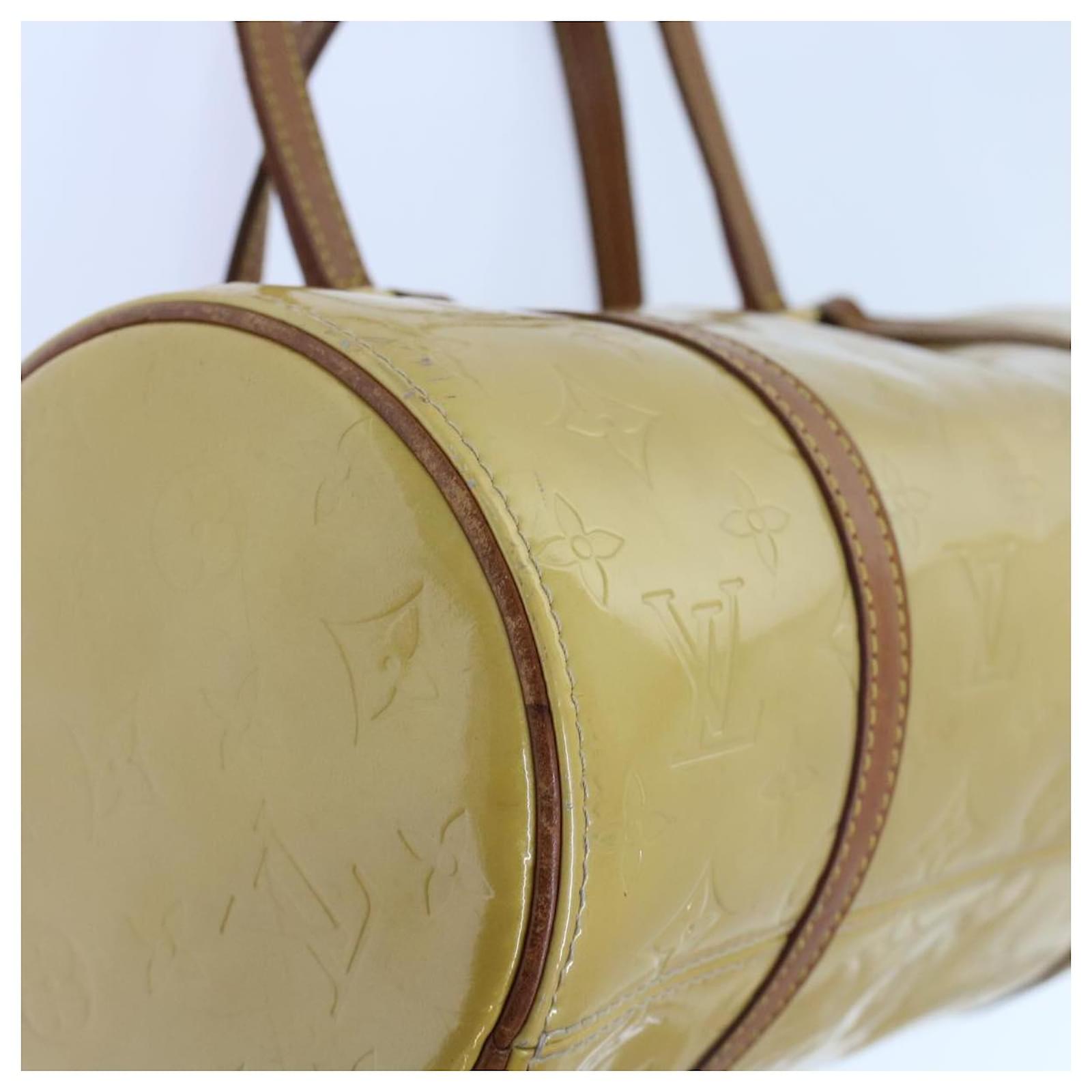 LOUIS VUITTON M91131 MonogramVernis Bedford Cylindrical Hand Bag Bronze