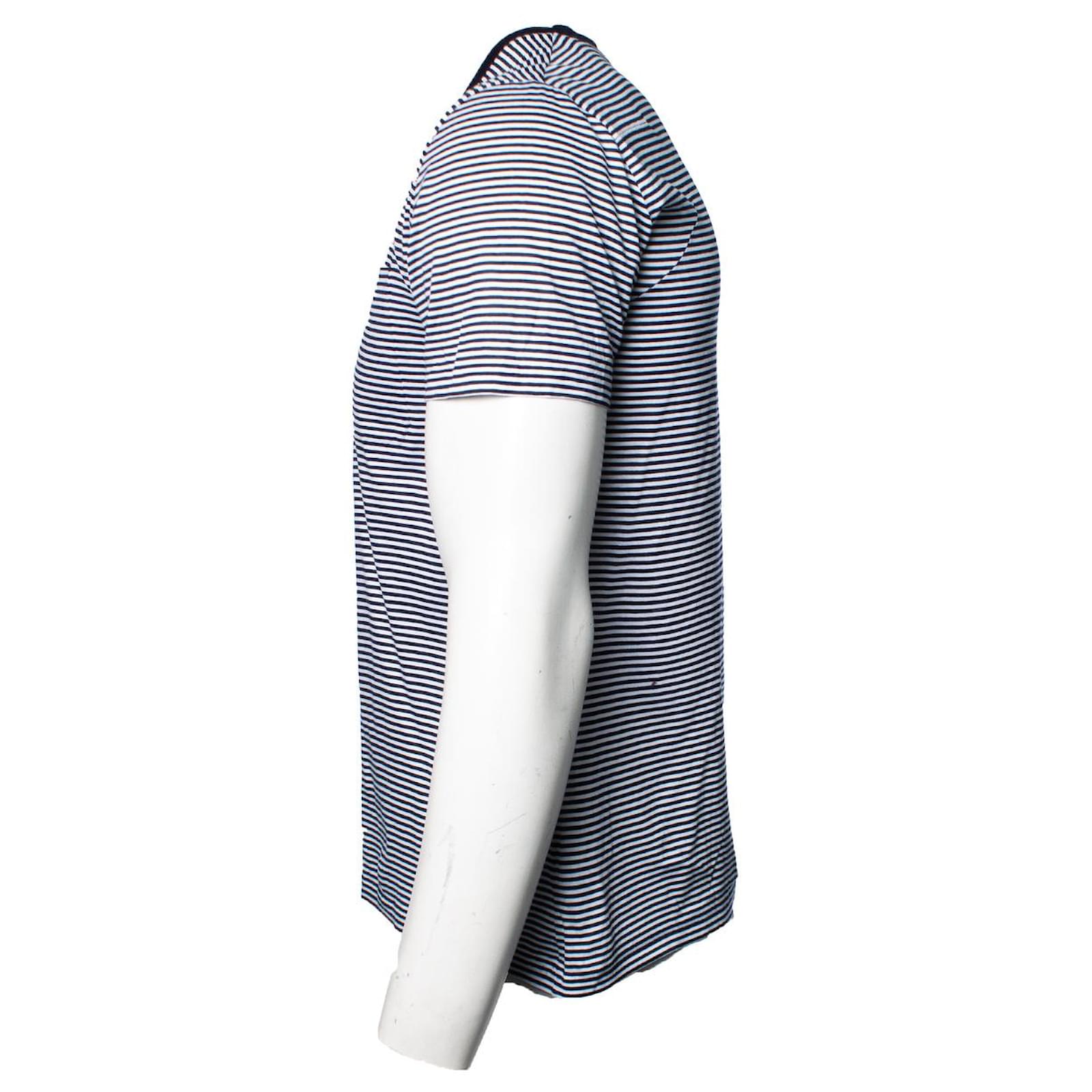 クリスチャン ディオール Cotton striped T-shirt Christian Dior DIOR, striped t-shirt with embroidered bee