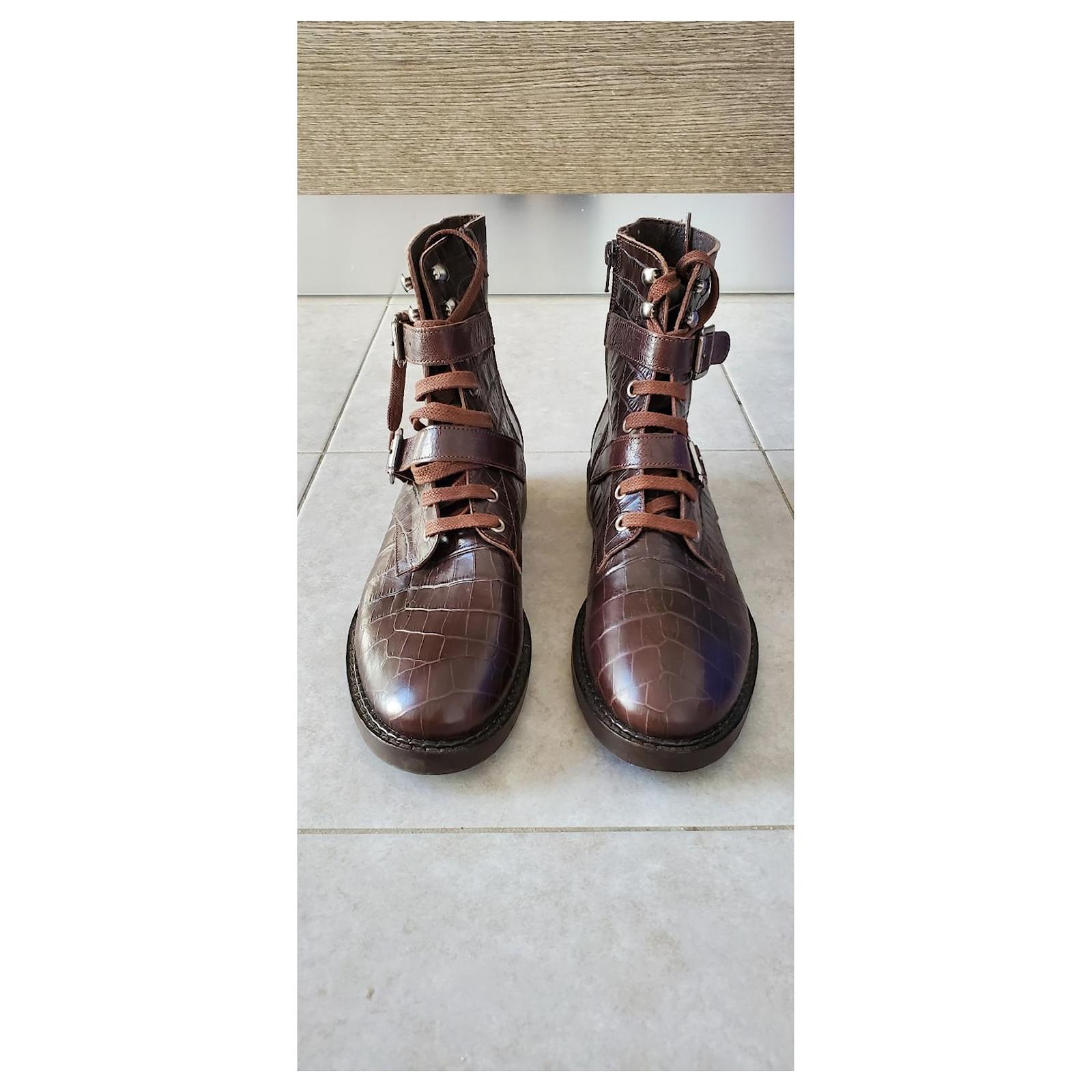 Jonak Ankle Boots Brown Leather ref.1025151 Joli Closet