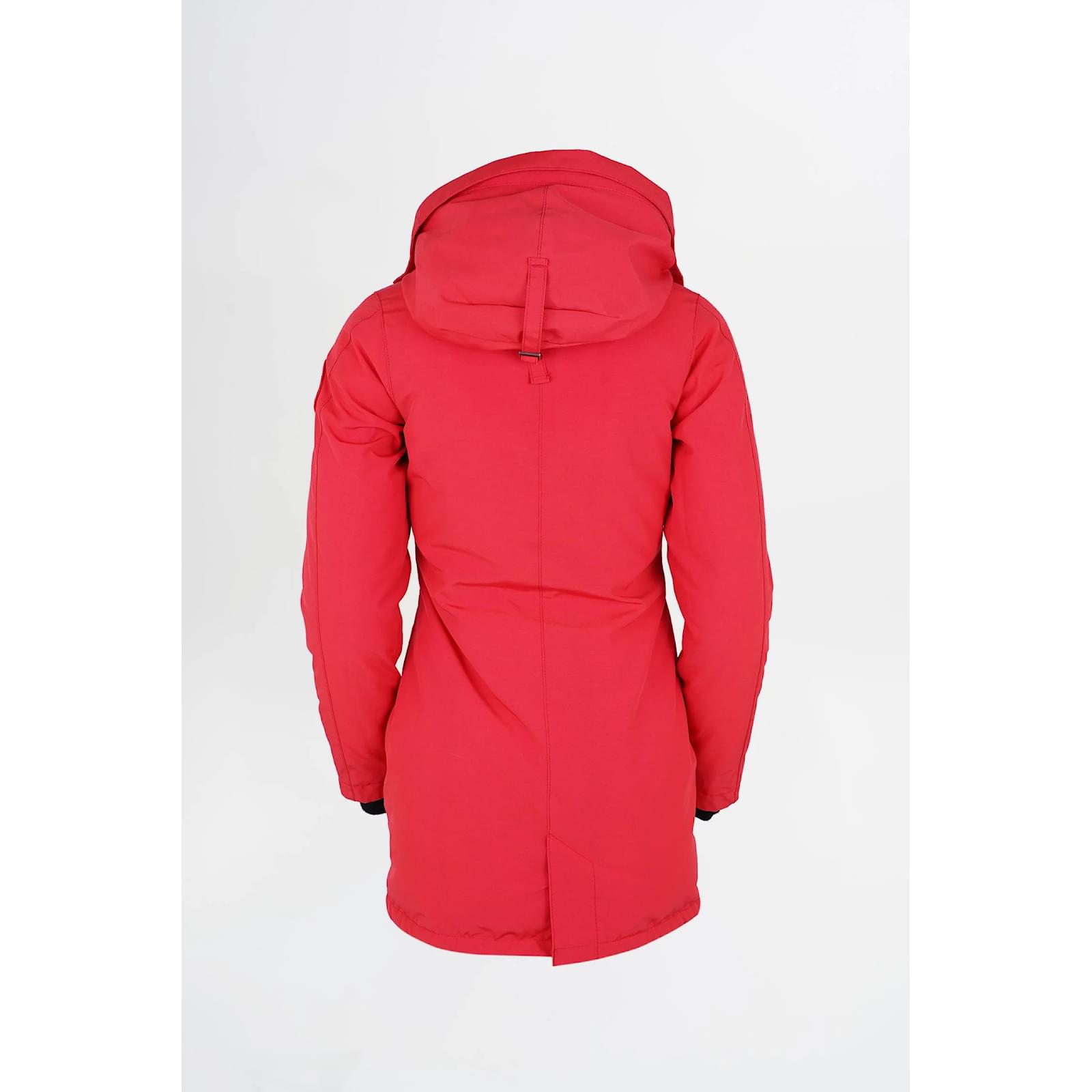 Canada Goose Damen Victoria Parka UK XS Rot Synthetisch ref.1026125 Joli Closet