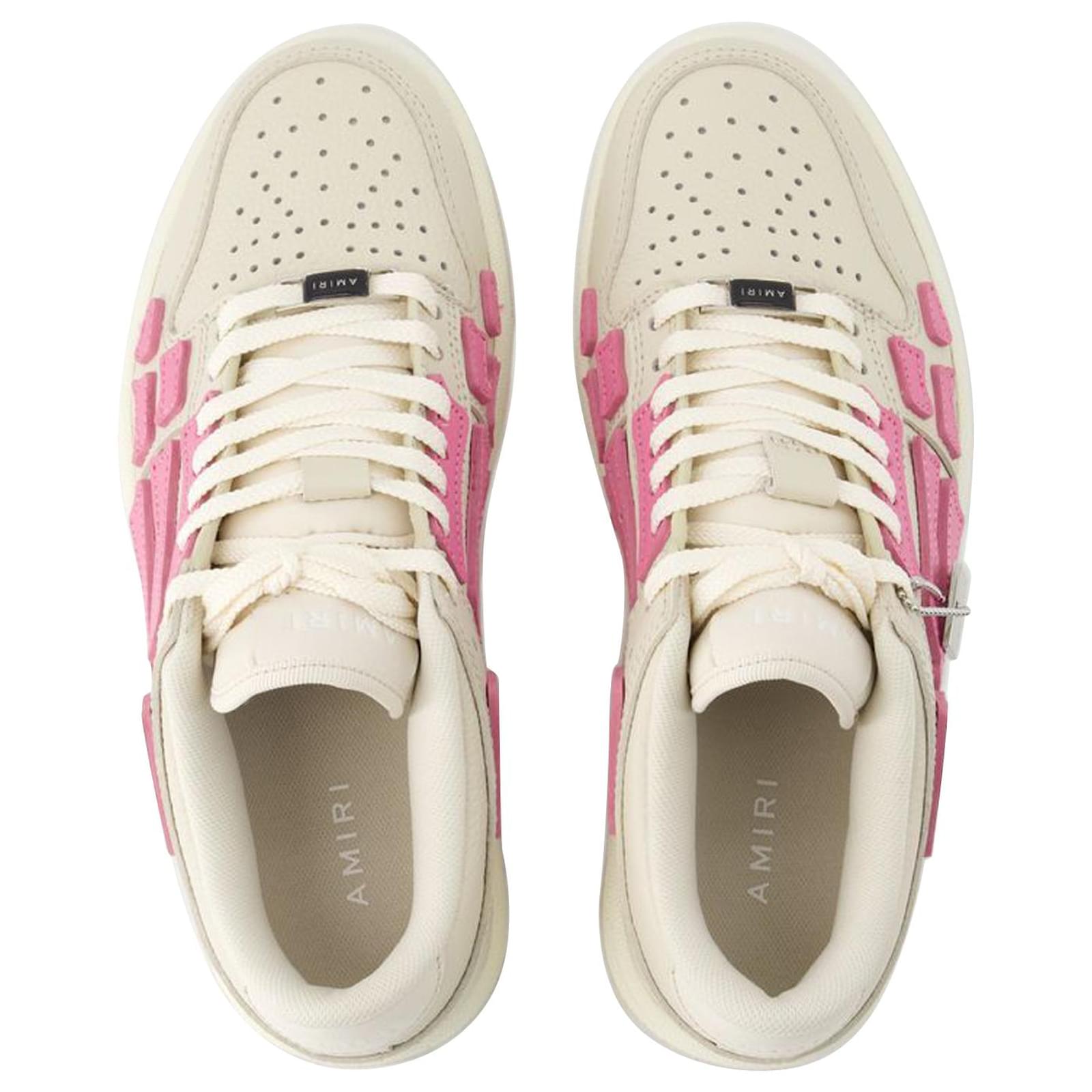 Skel Top Low Sneakers Amiri Leather Pink Joli