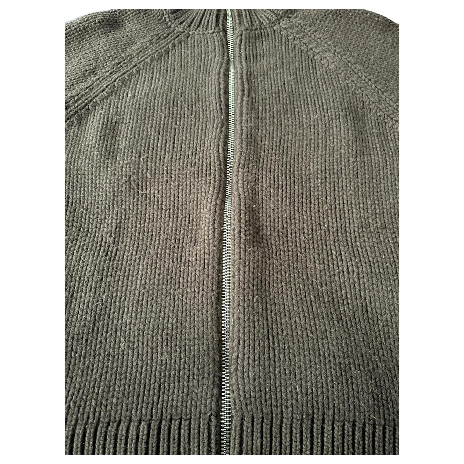 Louis Vuitton Knitwear bomber jacket Brown Cashmere ref.1028419