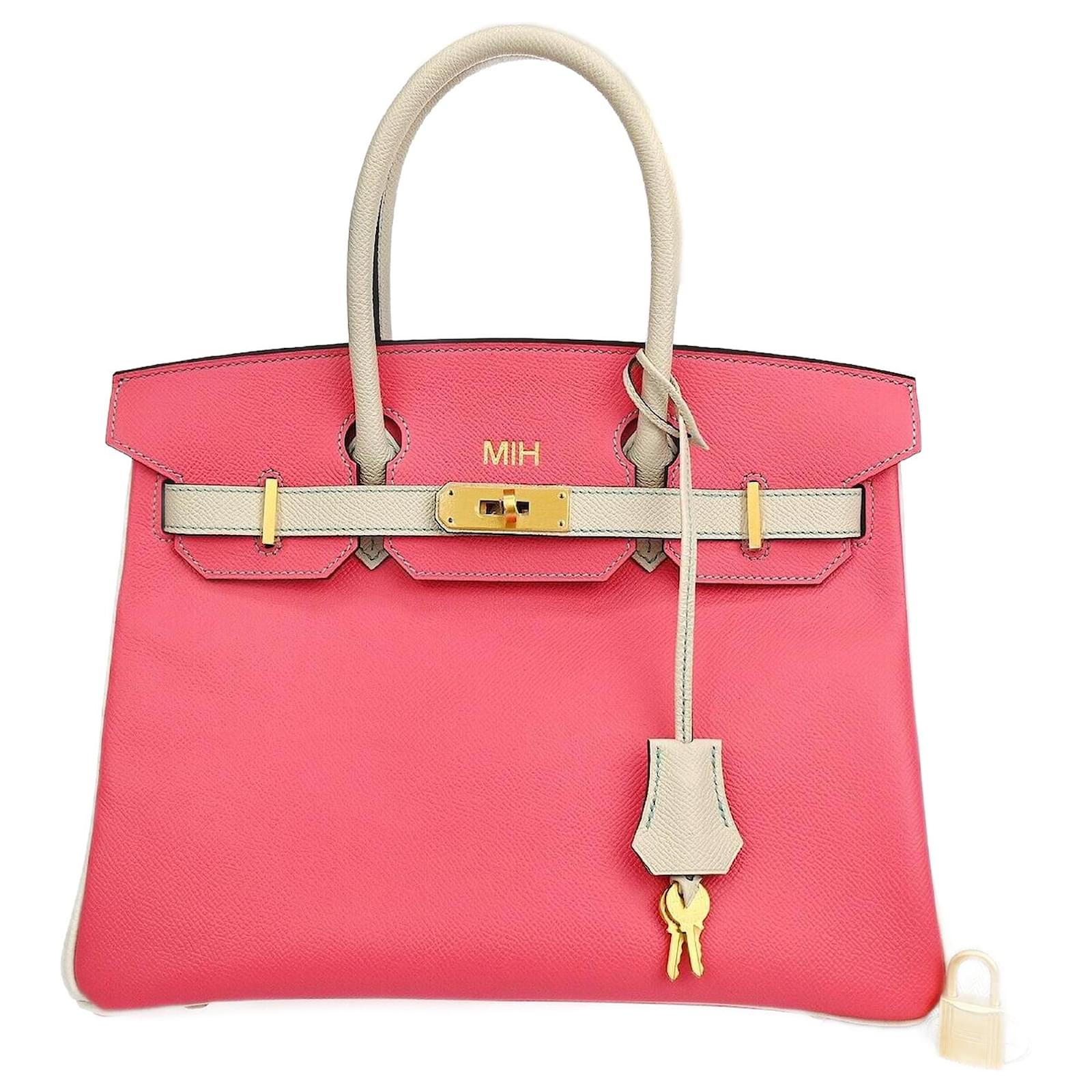 Herm s Birkin 30 Pink Leather Ref 1029713 Joli Closet herm-s-birkin-30-pink-leather-ref-1029713-joli-closet