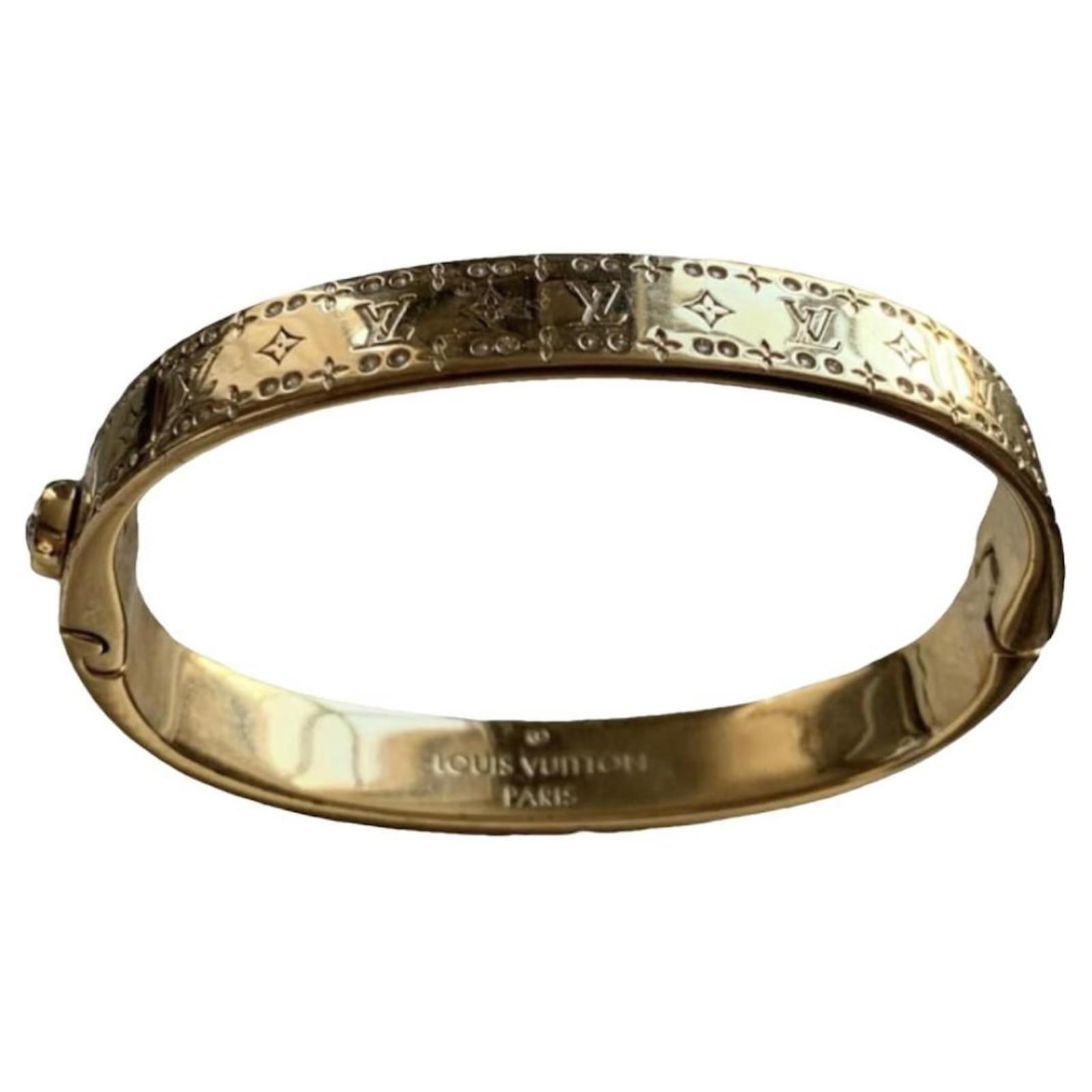 Louis Vuitton nanogram cuff bracelet (silver). in 2023
