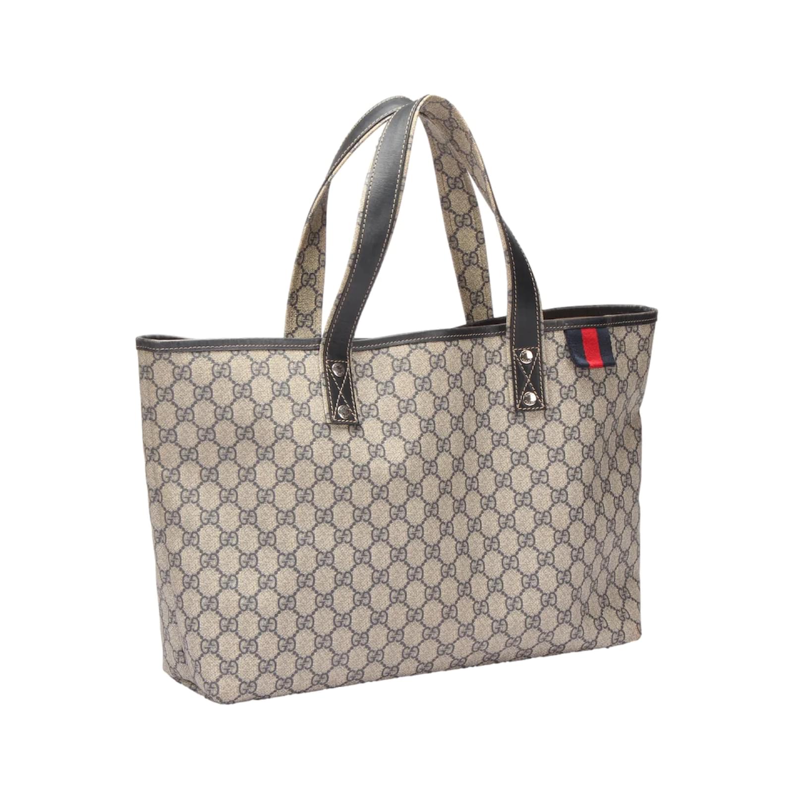 Gucci GG Supreme Tote Bag 211134 Brown Cloth ref.1031305