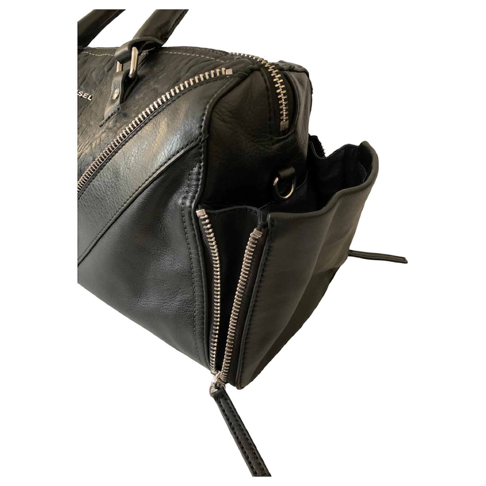 バッグ DIESEL leather & nylon barrel bag DIESEL ディーゼル ミニボストンバッグ ハンドバッグ ナイロン