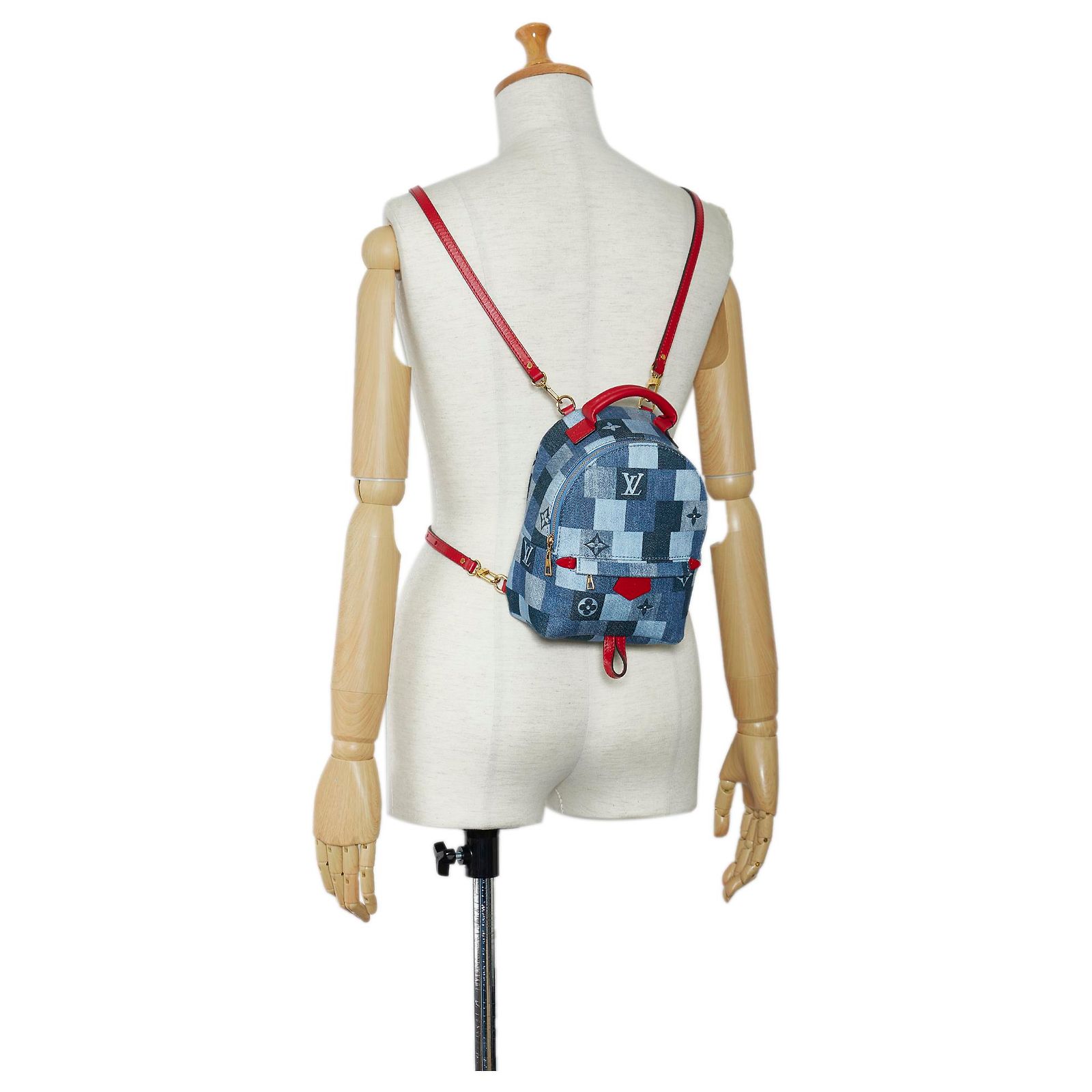 Louis Vuitton Blue Monogram Denim Patchwork Palm Springs 
