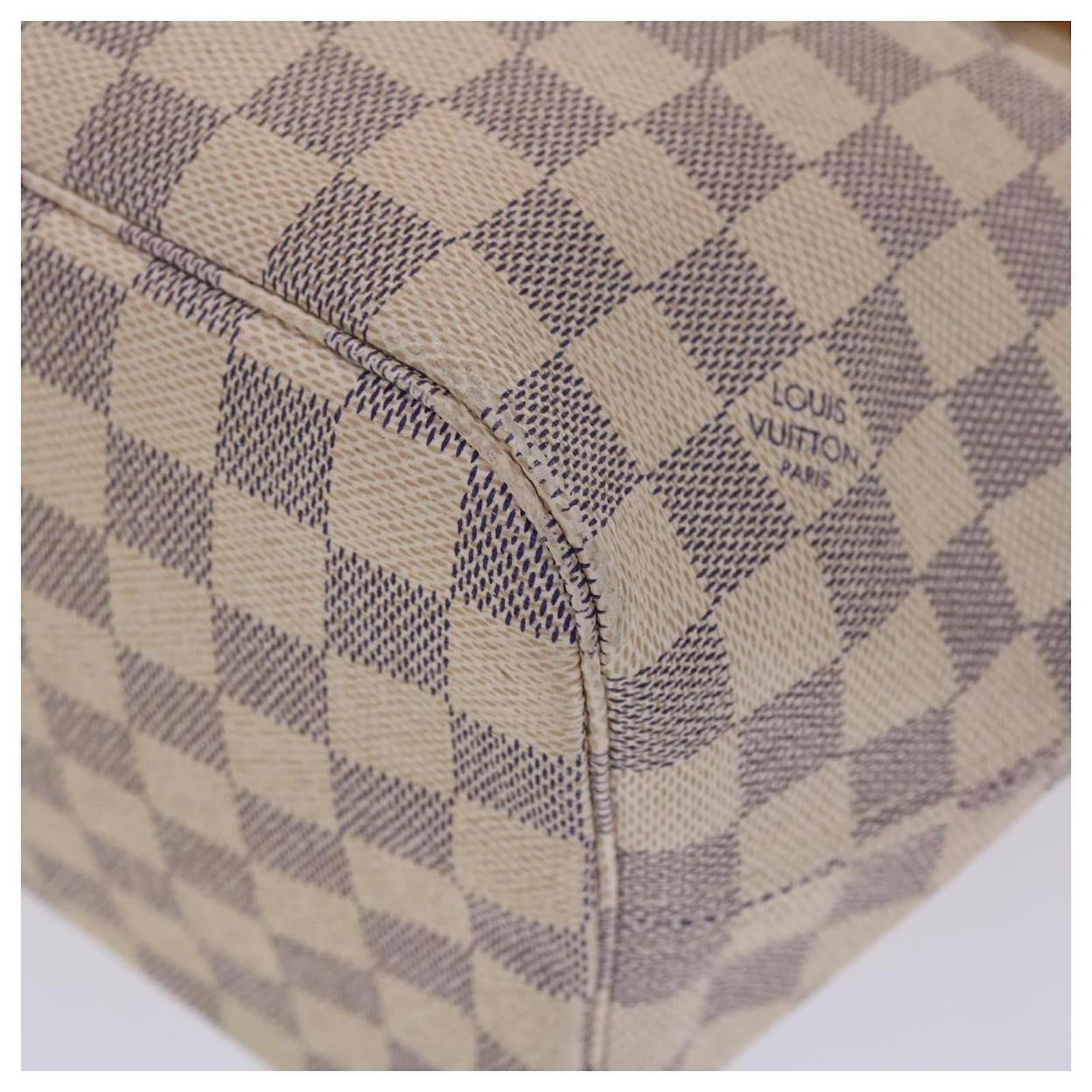 Totes Louis Vuitton Louis Vuitton Damier Azur Neverfull mm Tote Bag N41605 LV Auth 42824