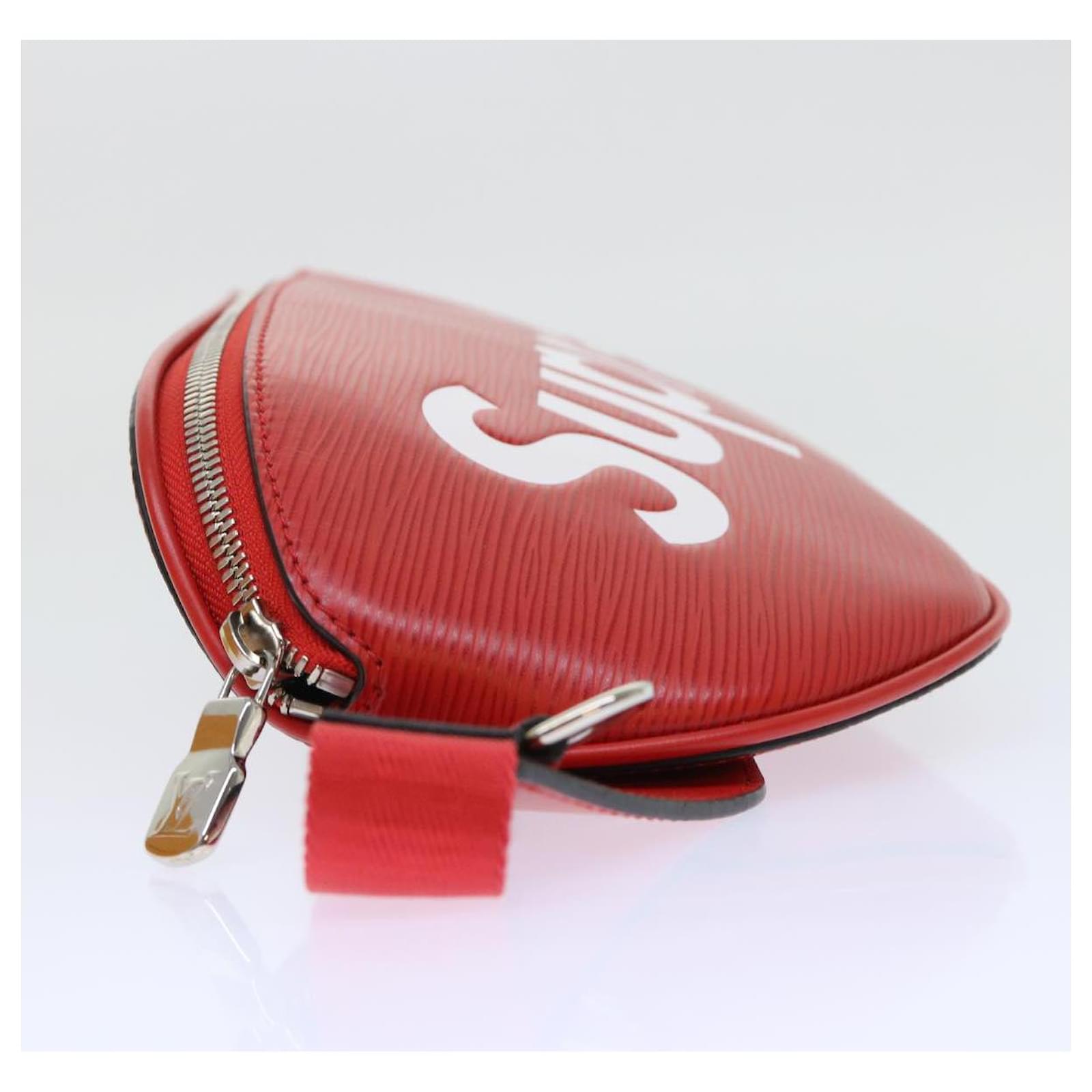 LOUIS VUITTON x Supreme Epi Bum bag Body Bag Red M53418 LV Auth