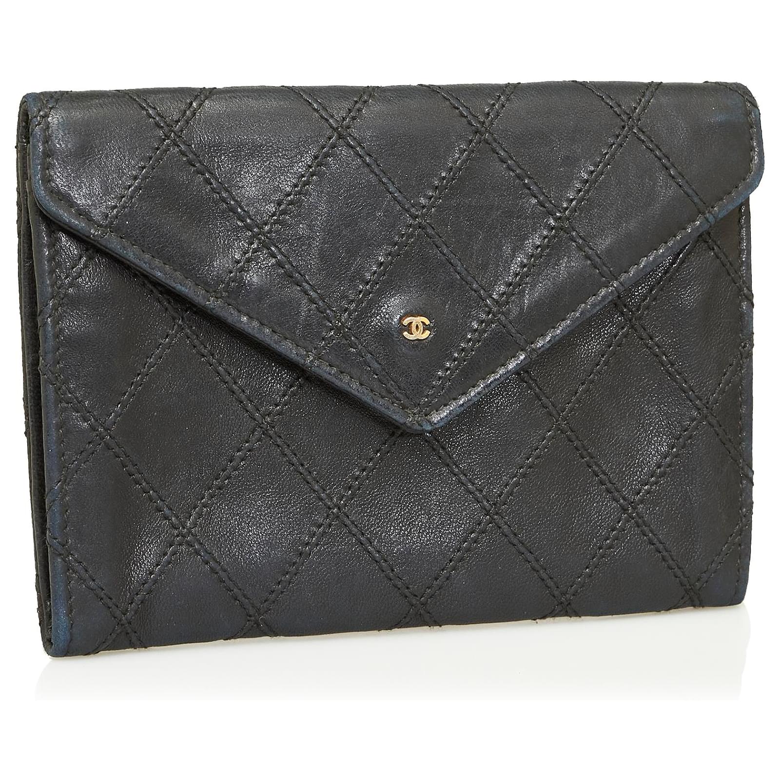 Chanel Black CC Wild Stitch Small Wallet