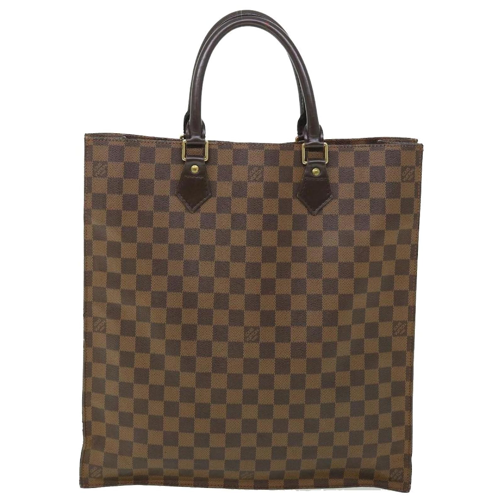 LOUIS VUITTON Damier Ebene Sac Plat Hand Bag N51140 LV Auth 52515  ref.1062178 - Joli Closet