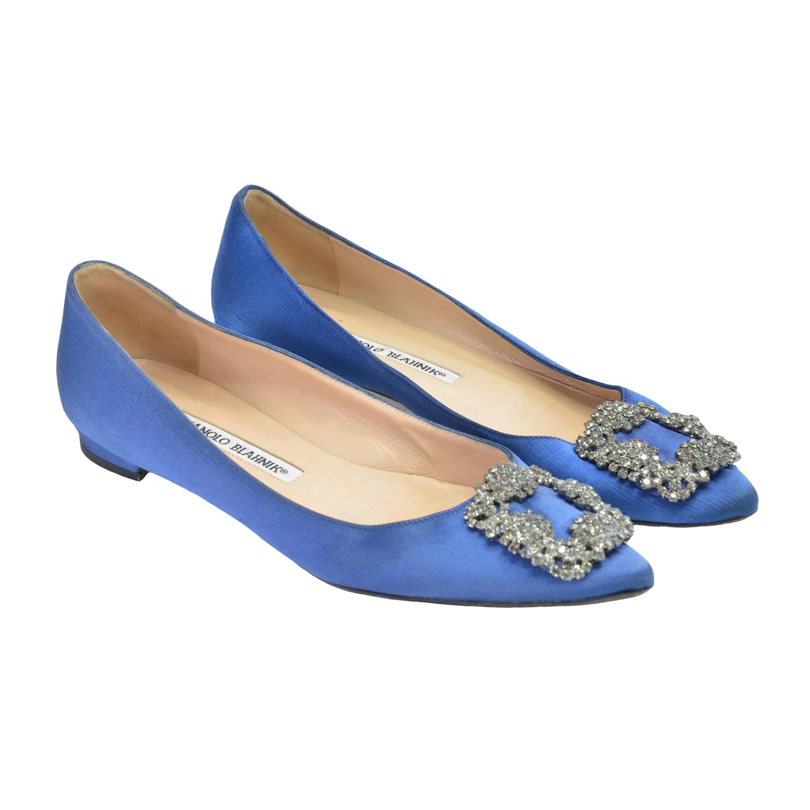Ballerina Scarpa Gioiello Blu Manolo Blahnik Ballerine Hangisi In